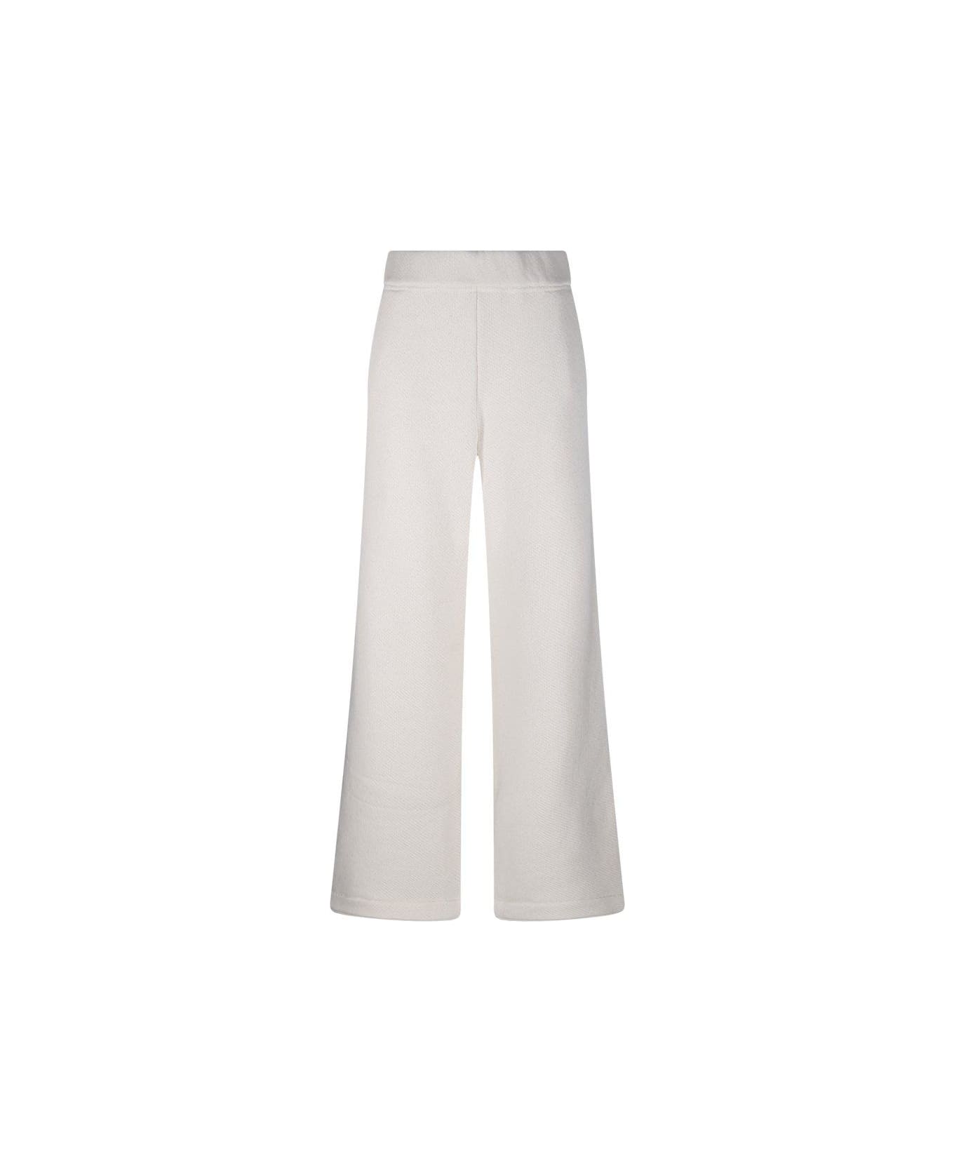 Max Mara Tay Wide Leg Jogging Trousers - Cream