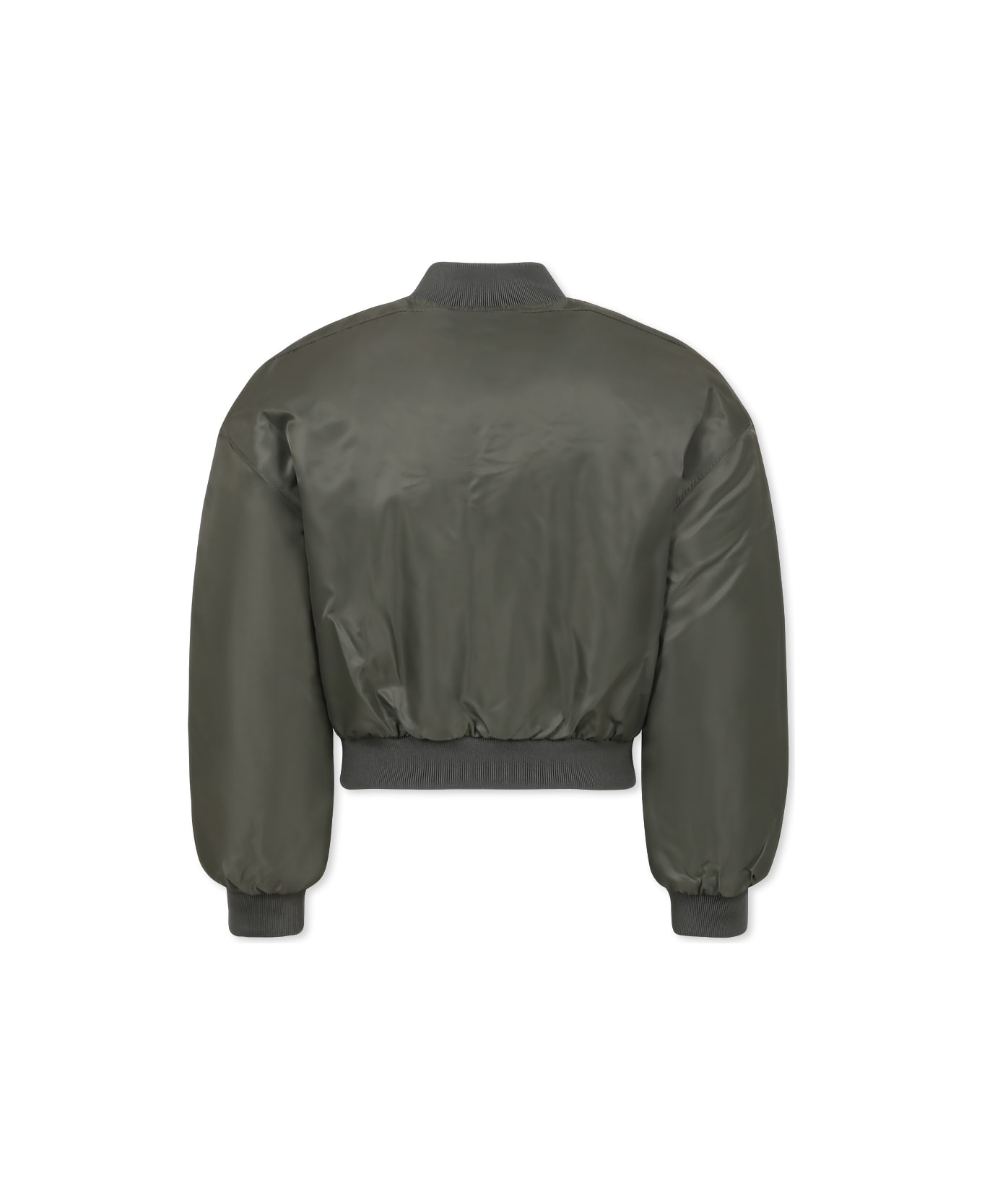 Calvin Klein Geen Bomber Jacket For Girl With Logo - Green