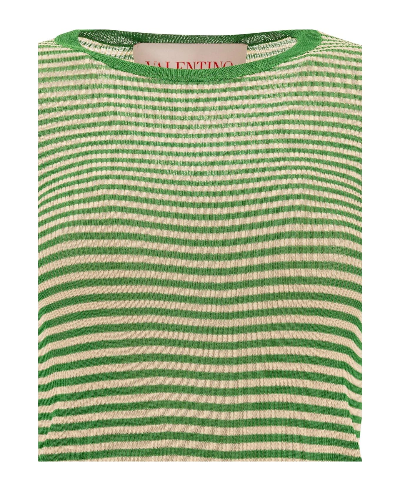 Valentino Garavani Striped Crewneck Knitted T-shirt