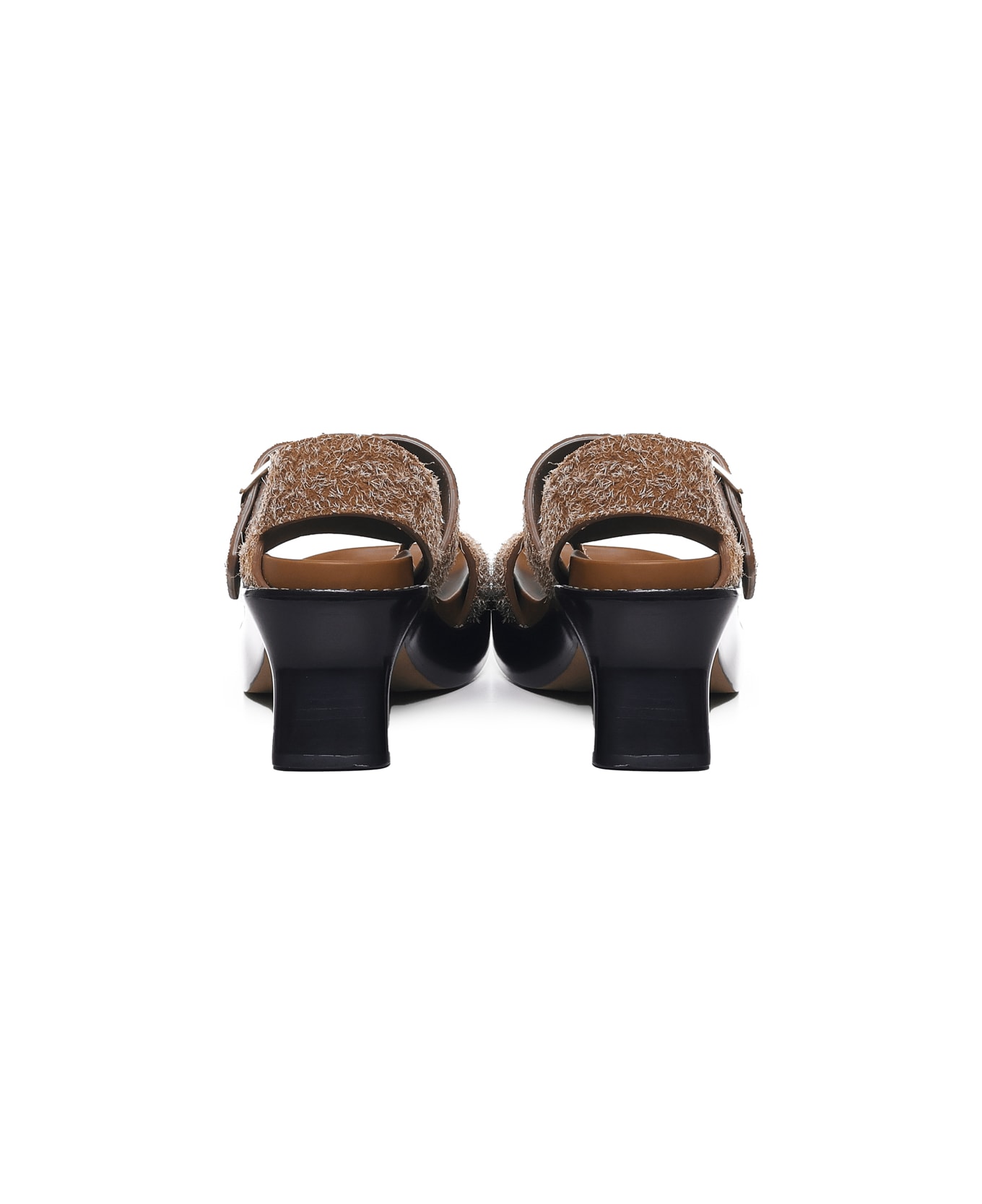 Loewe Ease Sandals In Calfskin - Brown