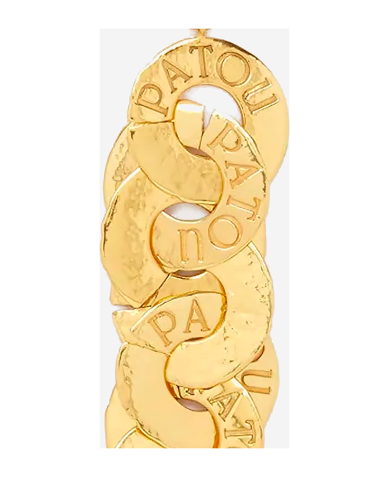 Patou Brass Bracelet With Engraved Logo - Golden