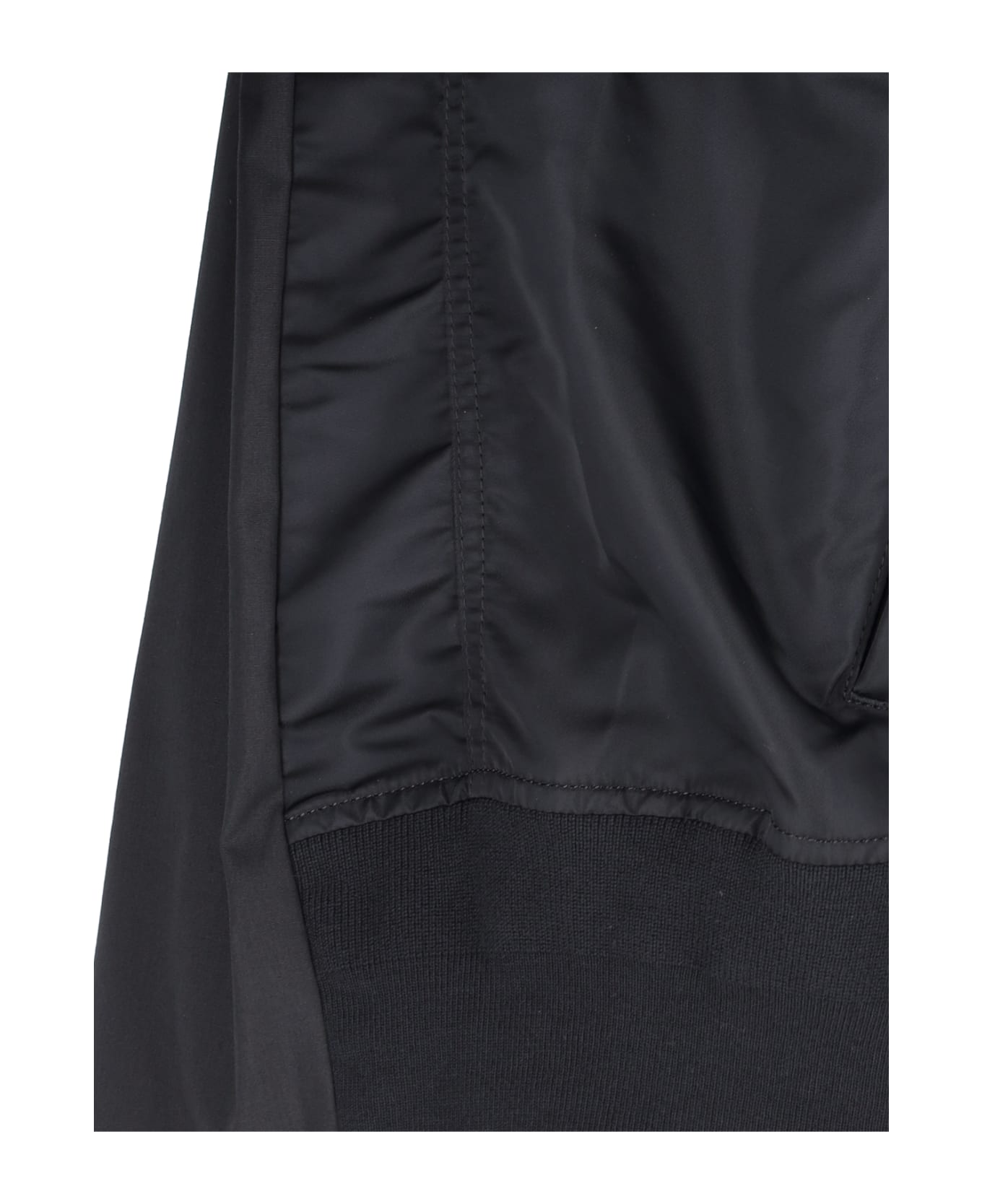 Sacai Nylon Detail Shirt - Black