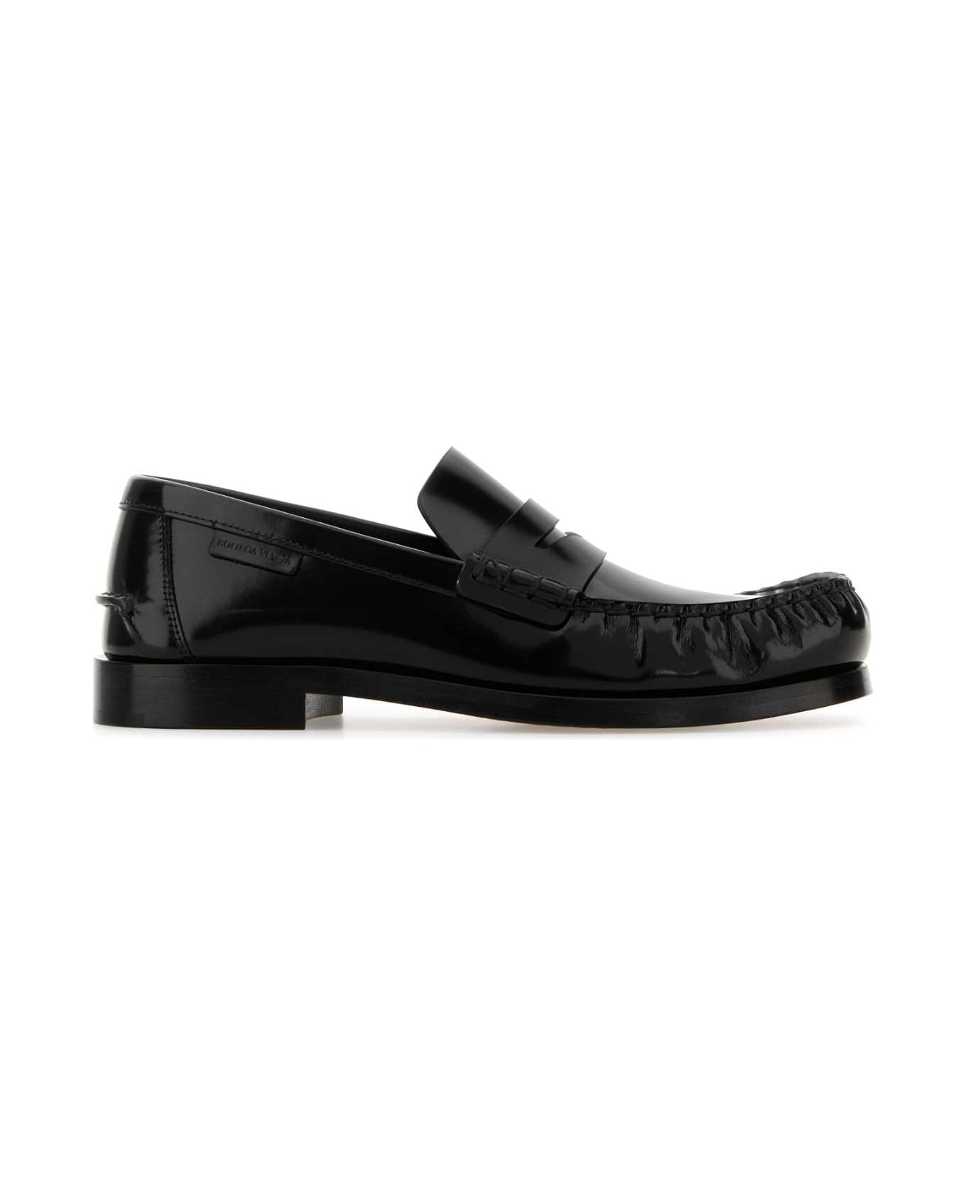 Bottega Veneta Black Leather Truman Loafers - BLACK