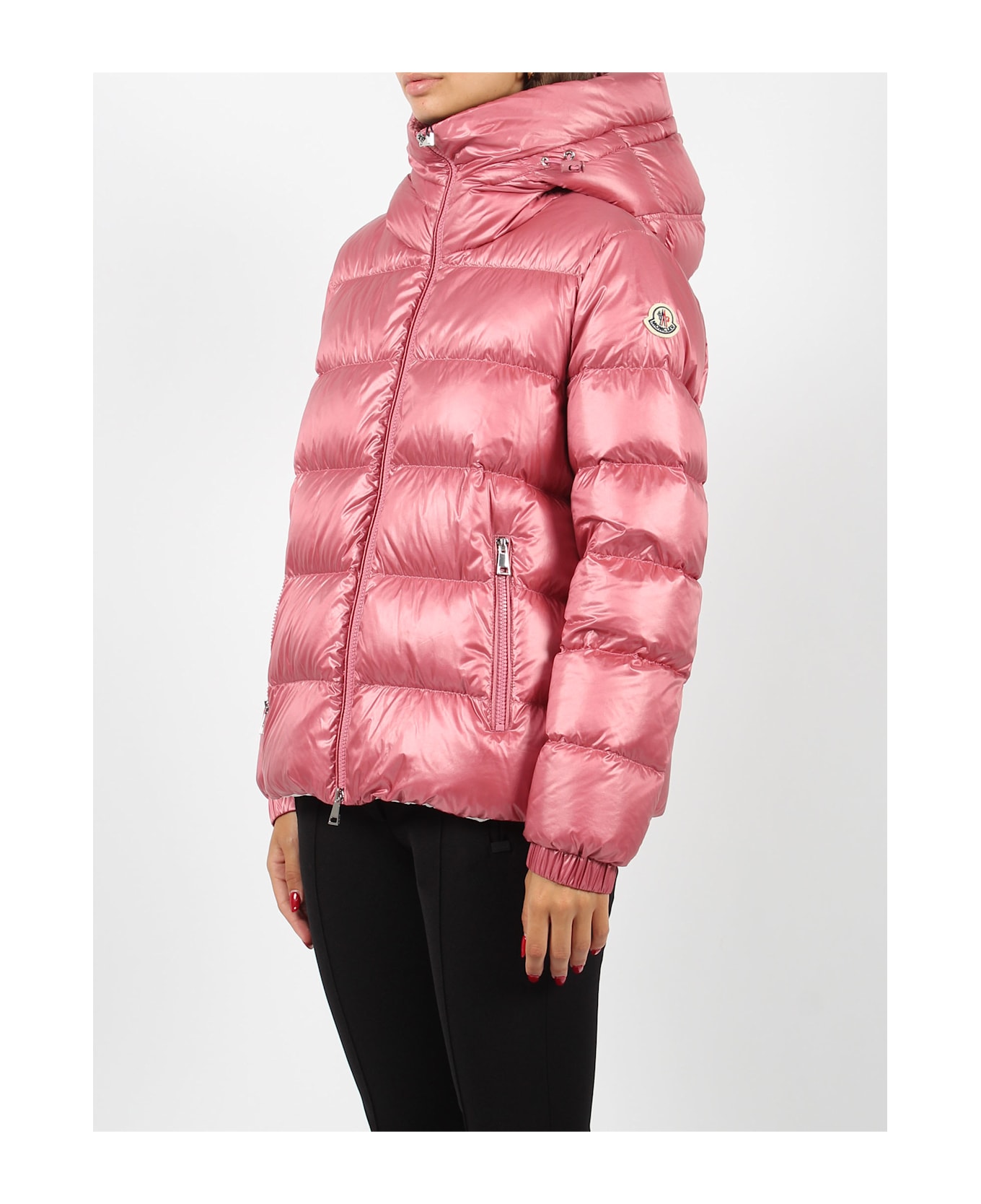 Moncler Biron Hooded Down Jacket - Pink & Purple