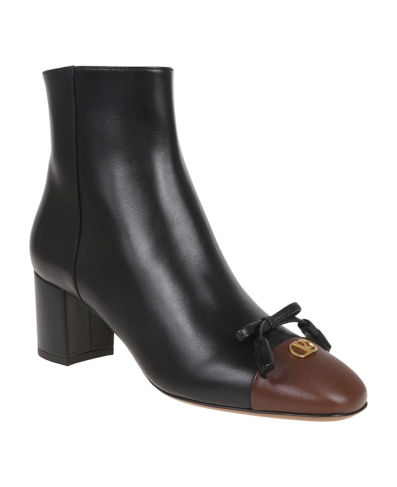 Valentino Garavani Bootie Vg Valet Du Roi T. 60 - Bxv Nero Light Coffee