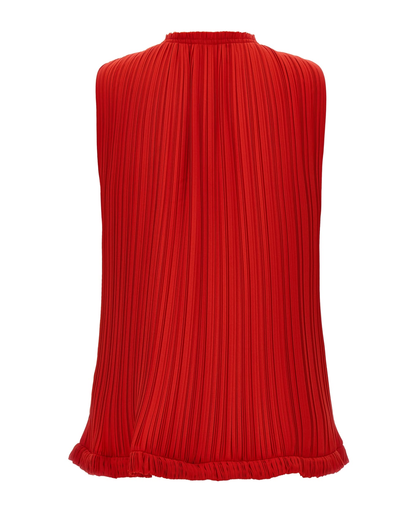 Lanvin Pleated Top - Red