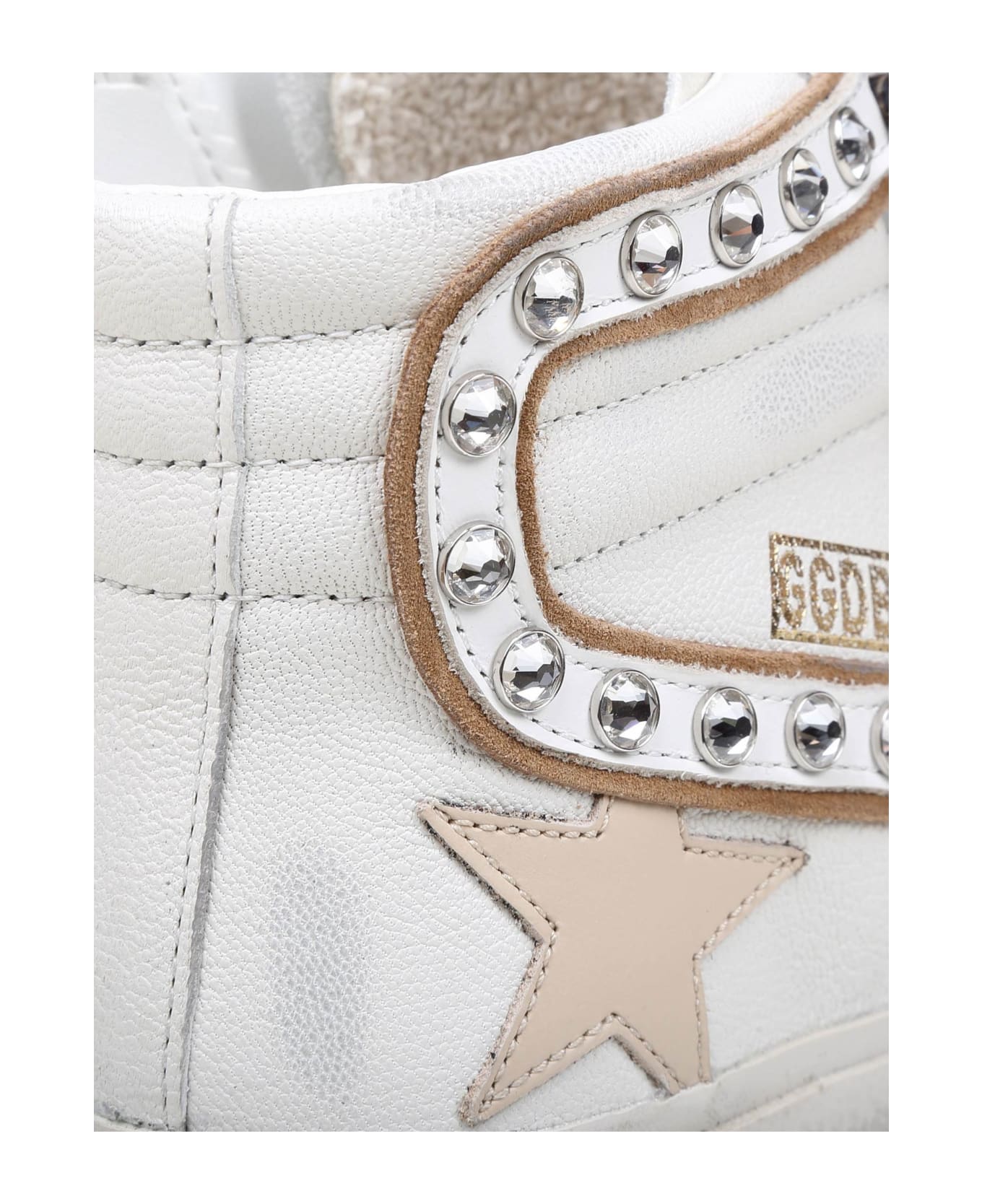 Golden Goose Slide Slide Penstar Sneakers In White Leather - White