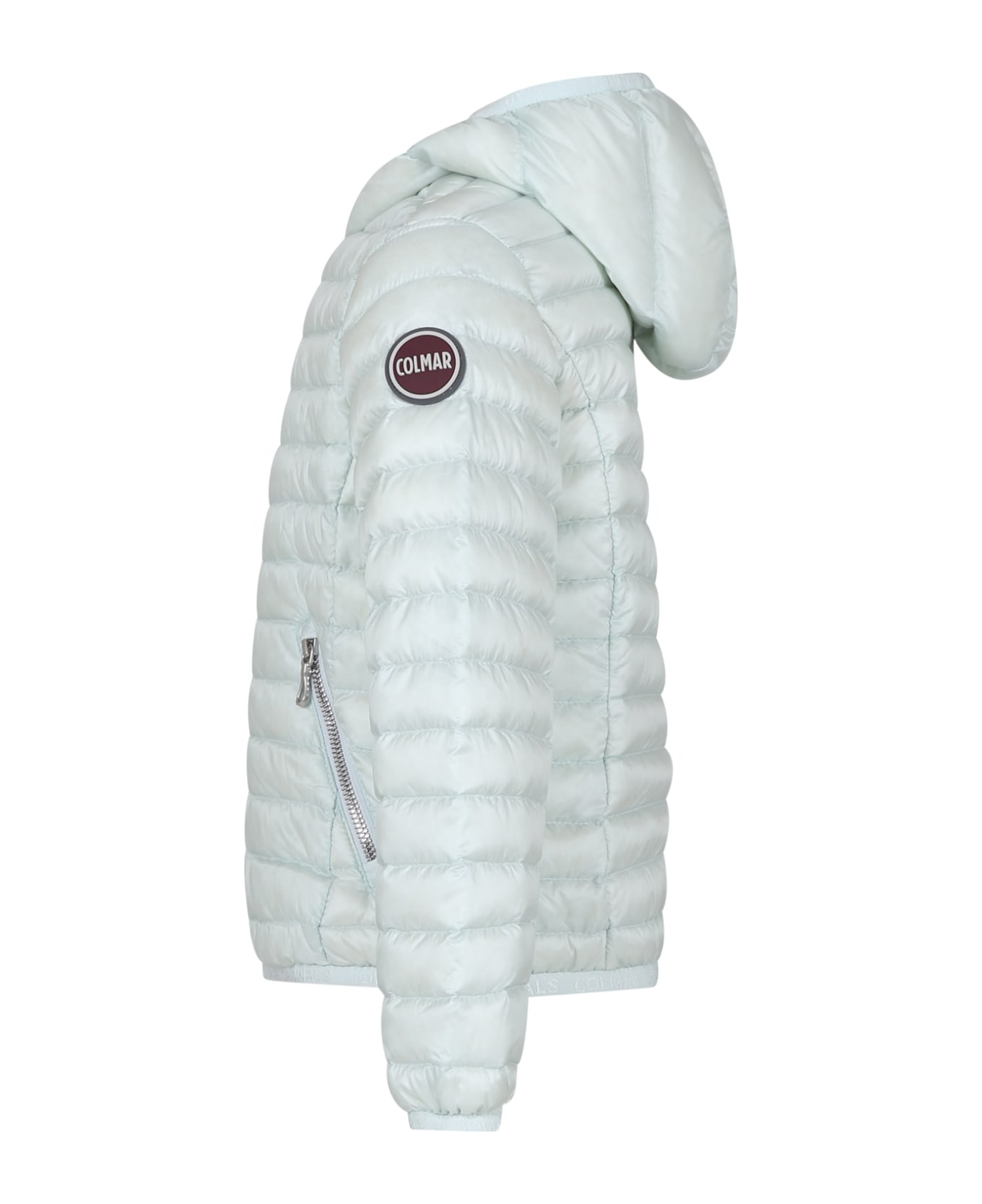 Colmar Green Down Jacket For Girl With Logo - Green