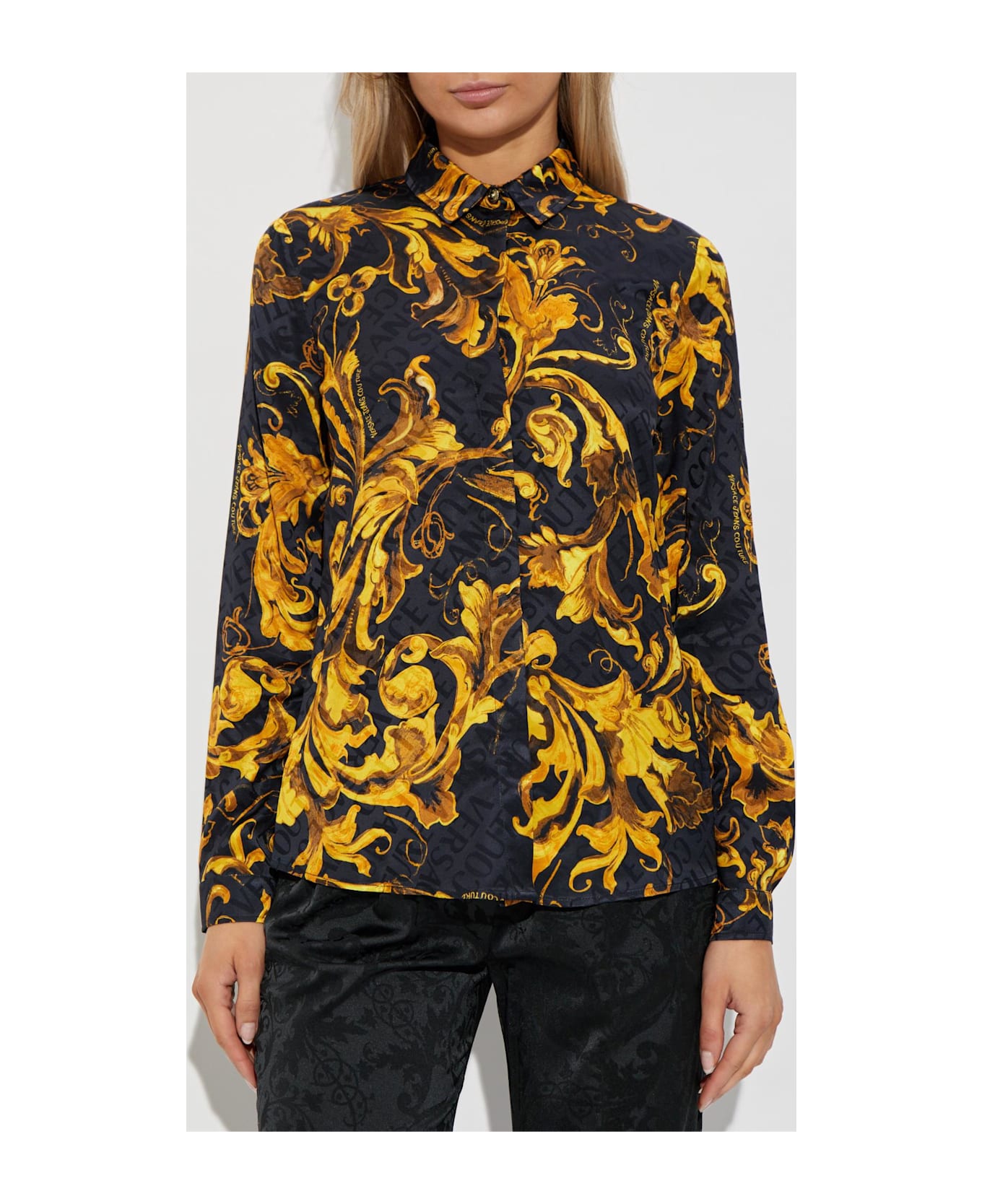 Versace Jeans Couture Shirt With 'barocco' Pattern - multicolored