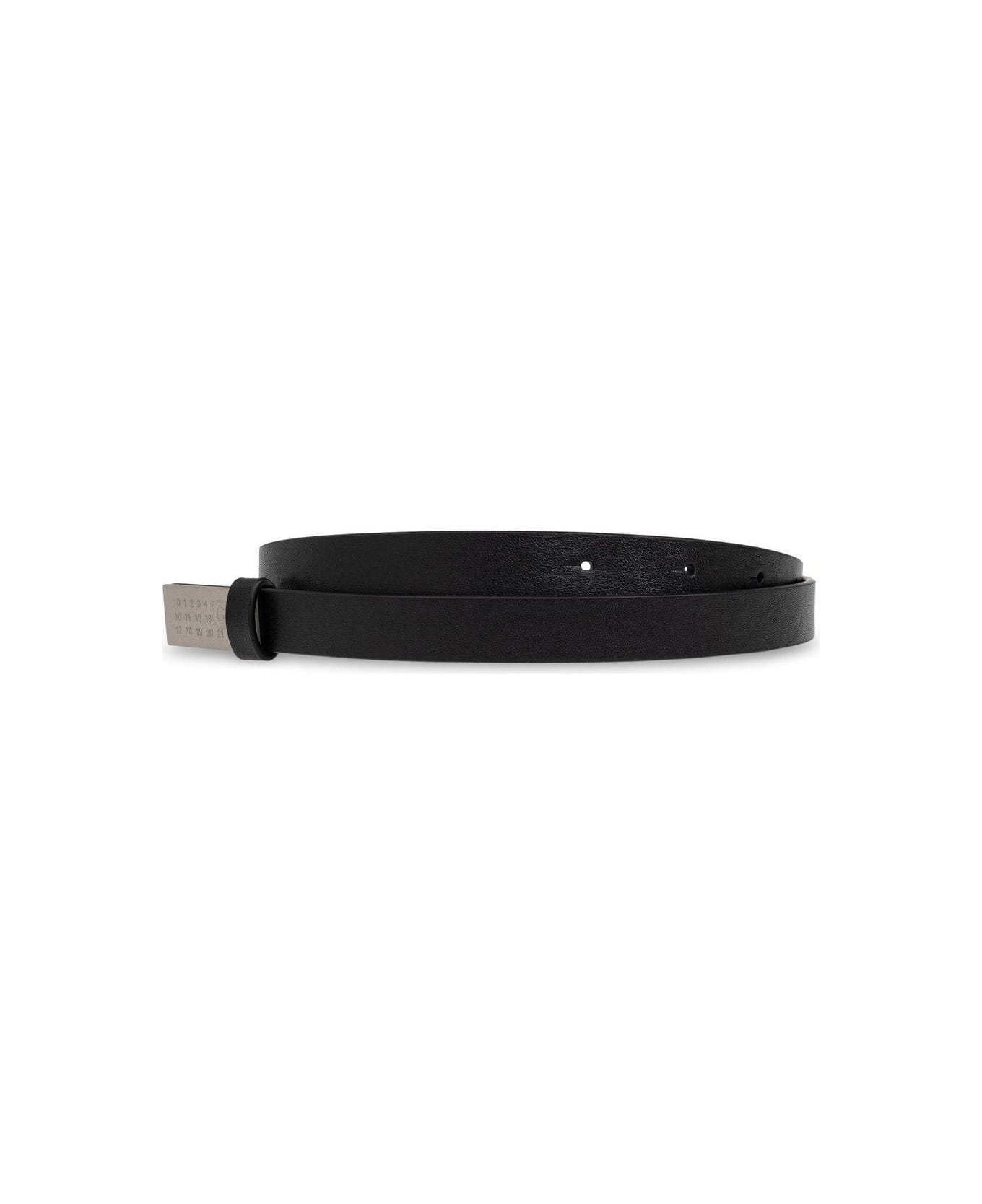 MM6 Maison Margiela Logo Plaque Belt - BLACK
