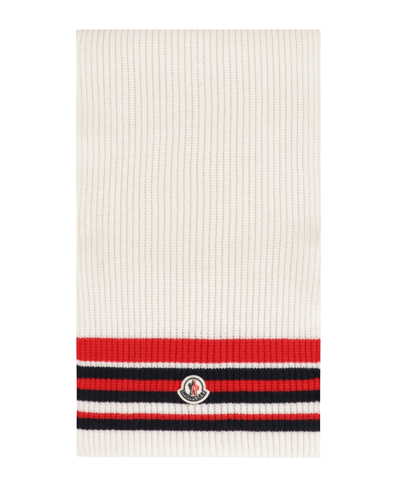 Moncler Wool And Cashemre Scarf - White