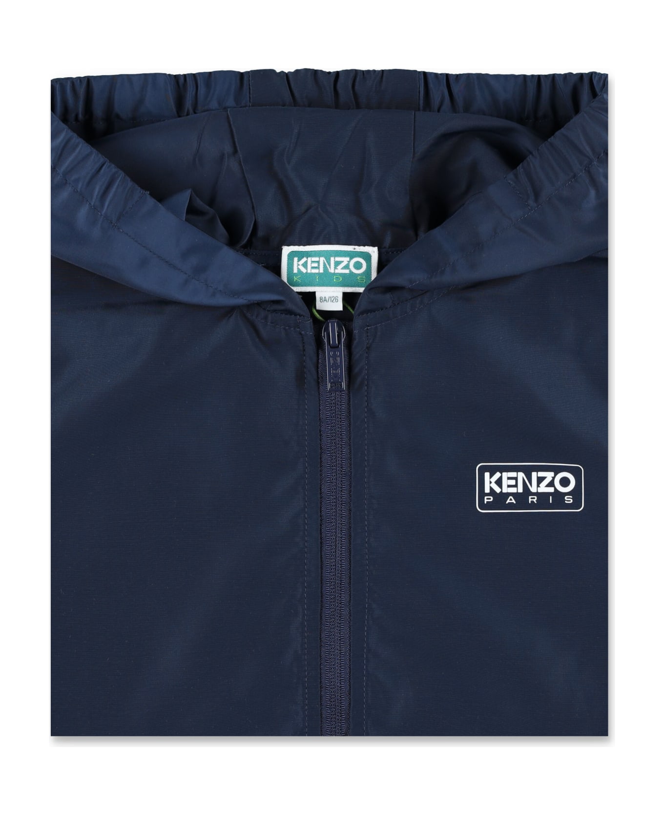 Kenzo Kids Logo Windbreaker Jacket - NAVY コート＆ジャケット