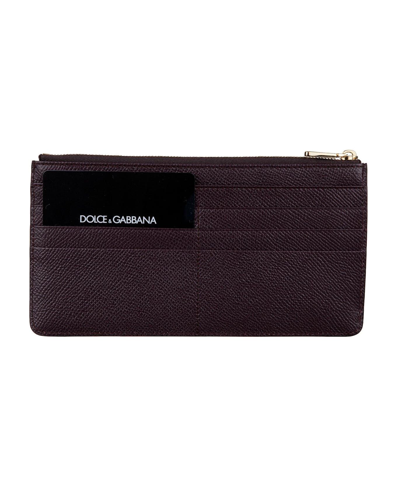Dolce 
Gabbana Logo Plaque Zipped Cardholder - MULTICOLOUR
