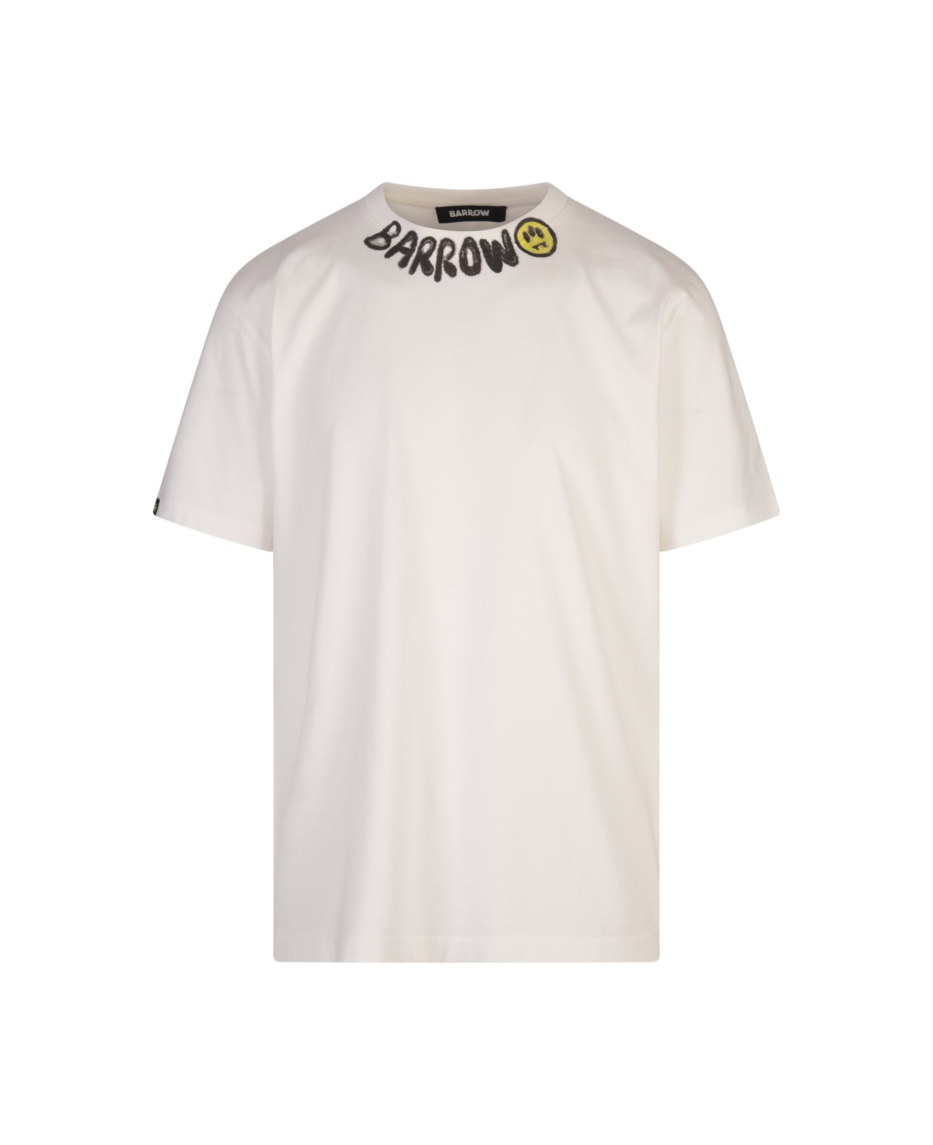 Barrow White Logo Crew Neck T-shirt - White