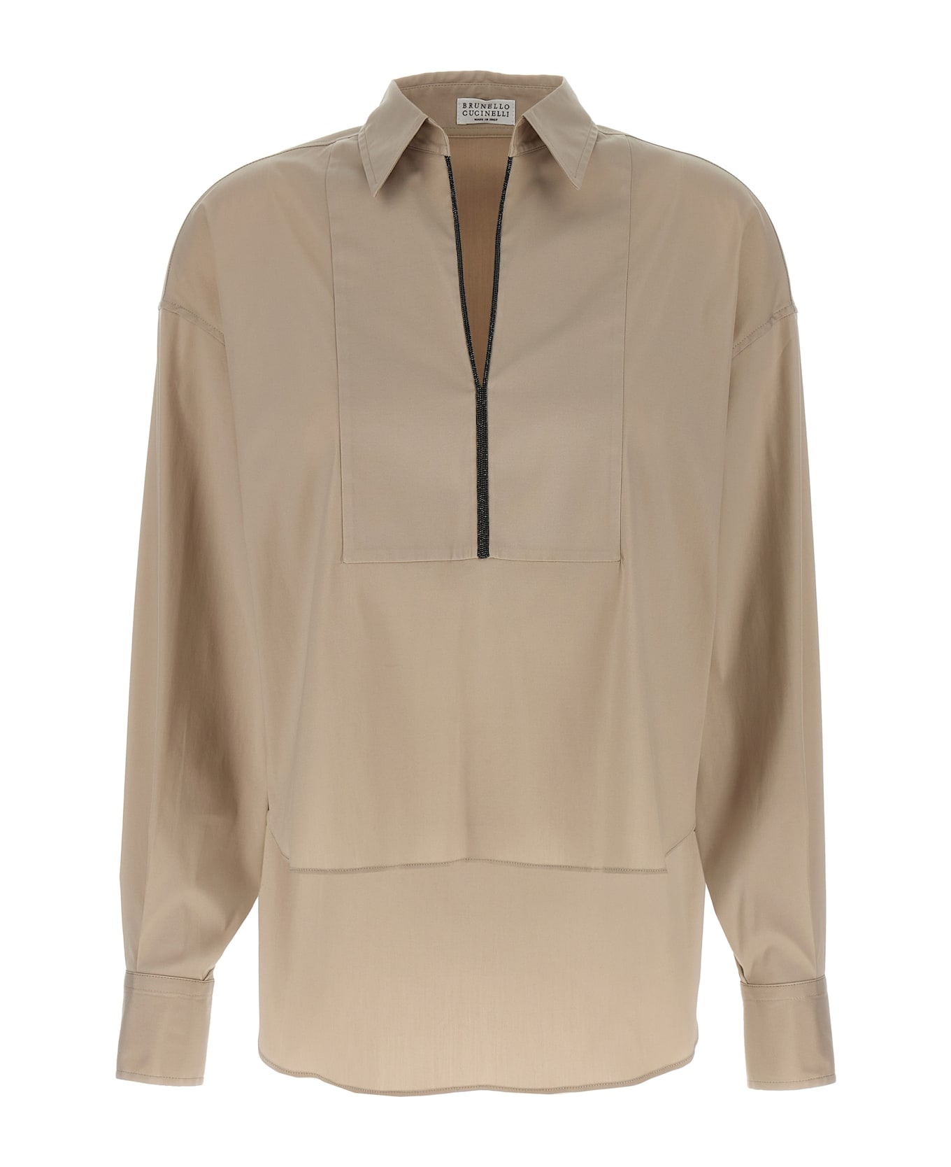 Brunello Cucinelli V-neck Shirt Monile - Beige
