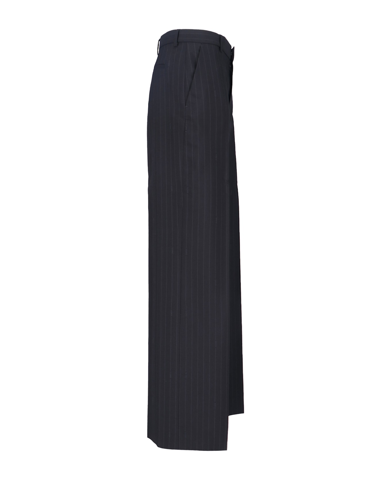 Gucci Pinstripe Wool Pants - Black  