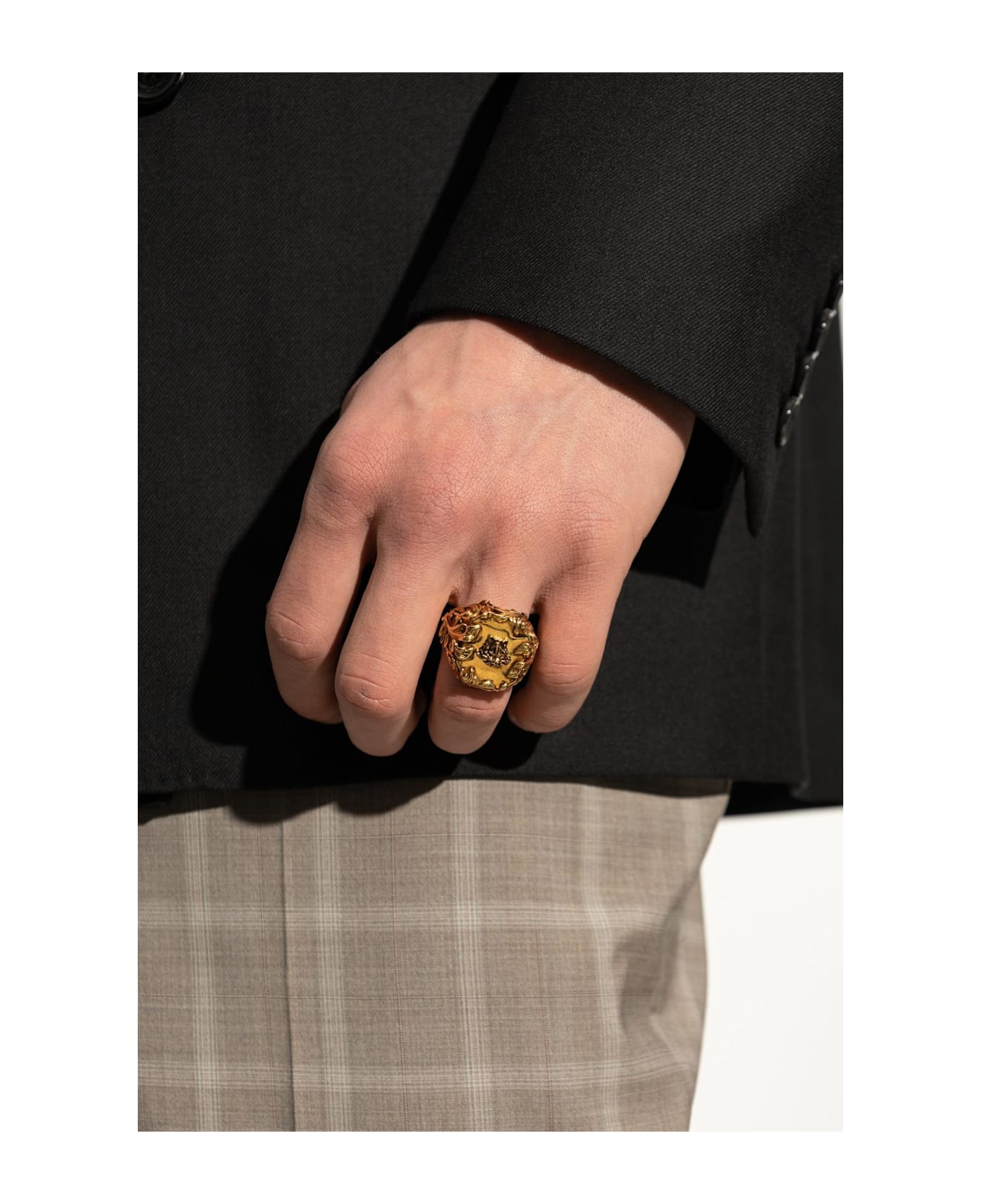 Versace Ring With Medusa Head Motif - GOLD