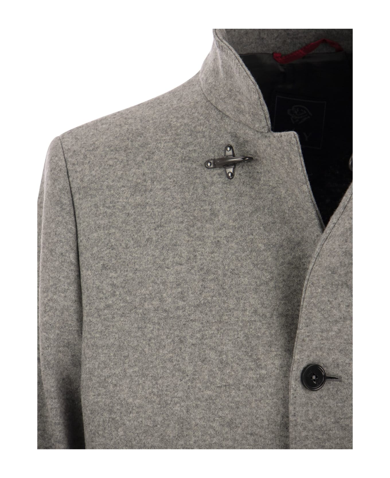 Fay New Duty - Wool-blend Coat - Melange Grey