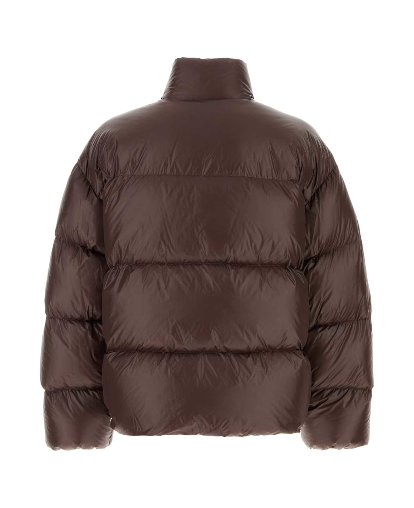 Jil Sander Chocolate Nylon Down Jacket - GANACHE