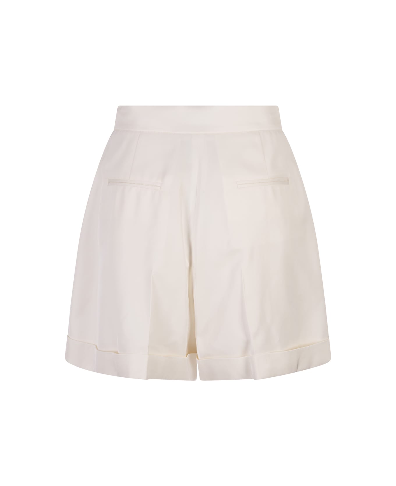 Alexander McQueen Tailored Shorts In White Viscose - White