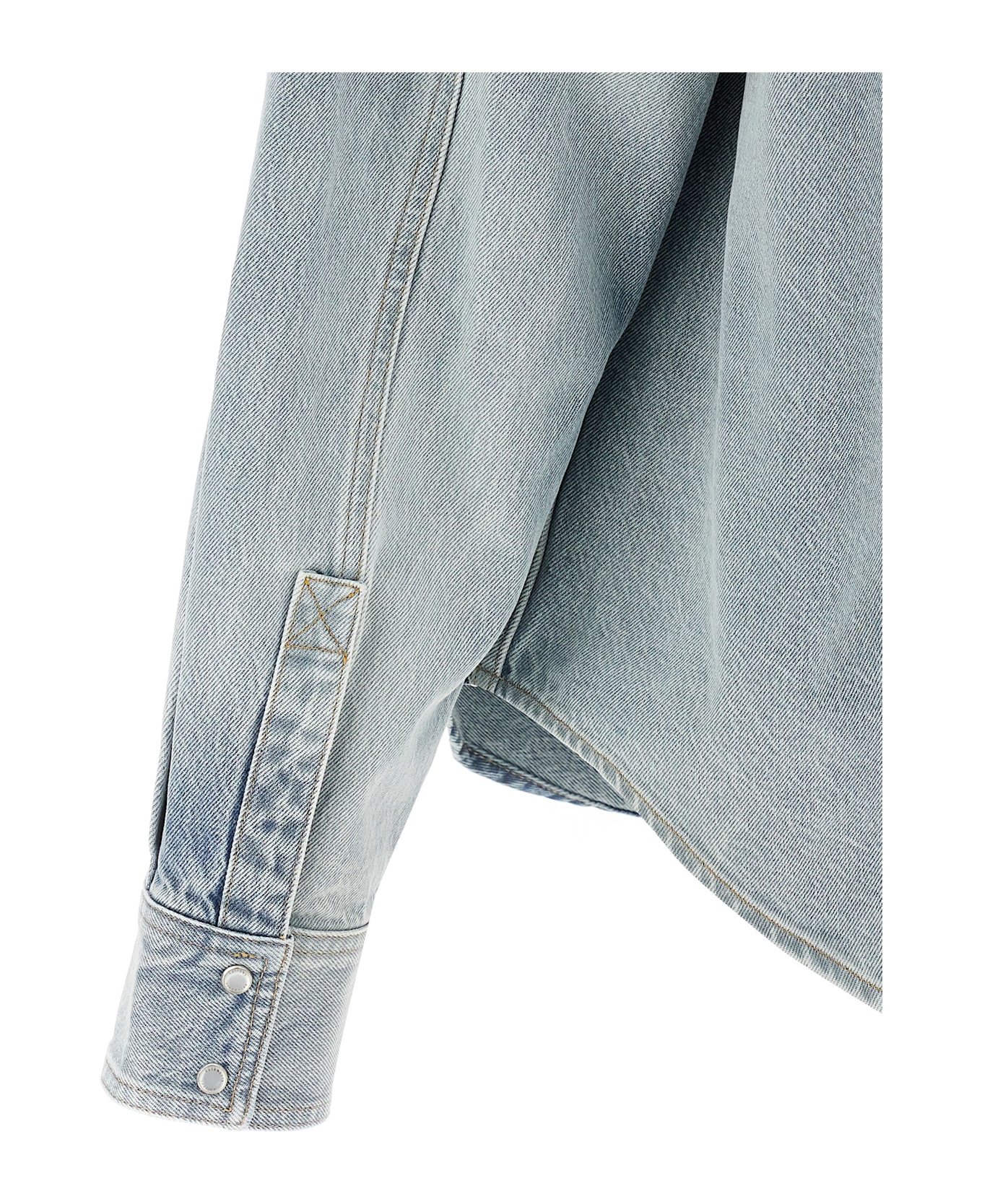 VETEMENTS Logo Embroidery Shirt - Light Blue