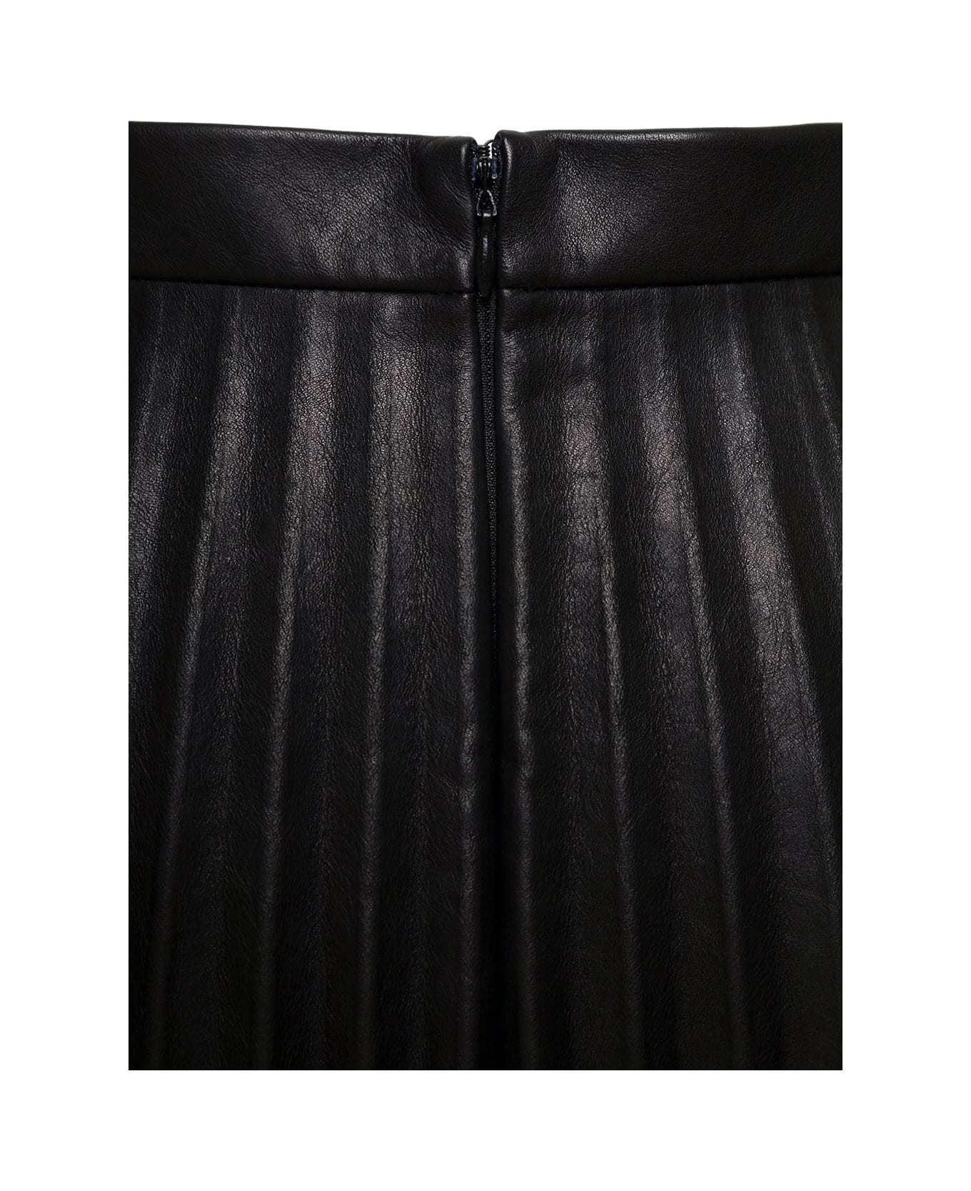 Balenciaga Pleated Leather Dress - Black