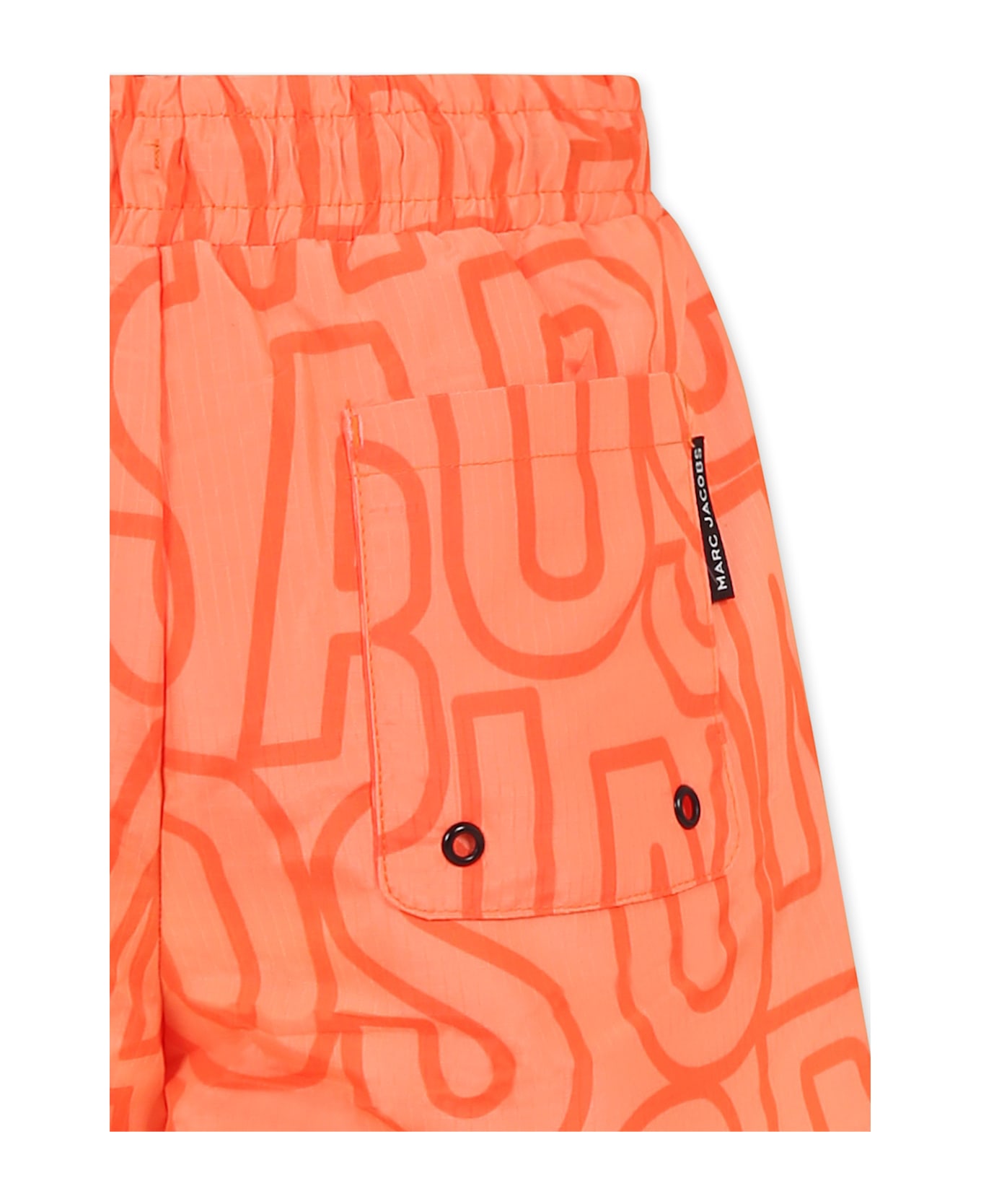 Marc Jacobs Orange Swim Shorts For Boy With Logo - Orange
