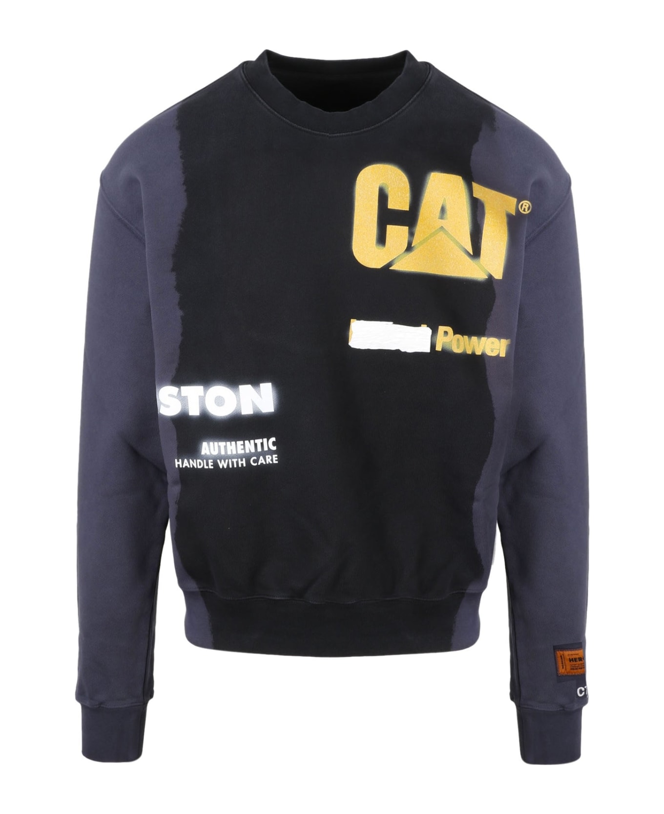 HERON PRESTON Cotton Logo Sweatshirt - Black