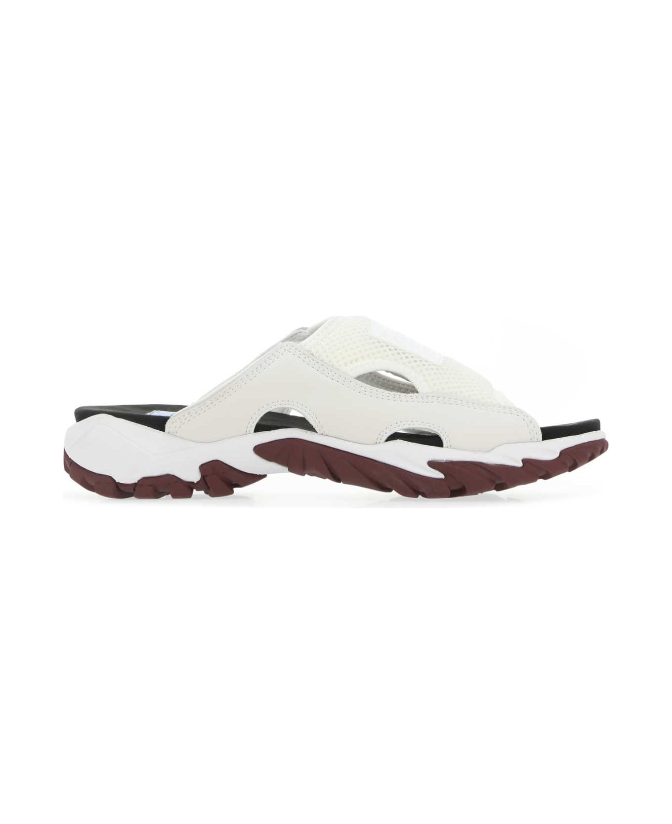 McQ Alexander McQueen Multicolor Mesh And Synthetic Leather Striae Slippers - 9213