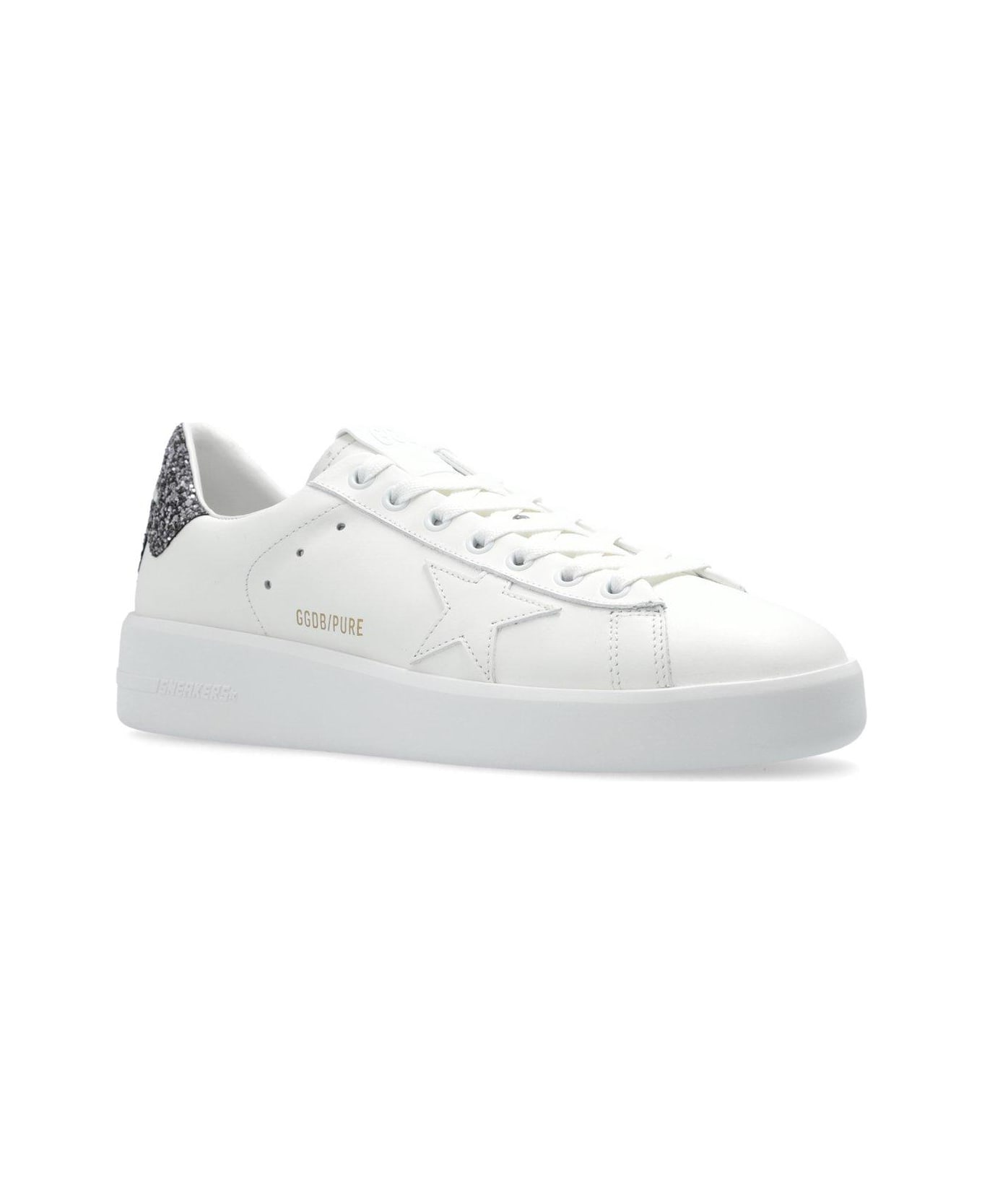 Golden Goose Purestar Glittered Lace-up Sneakers