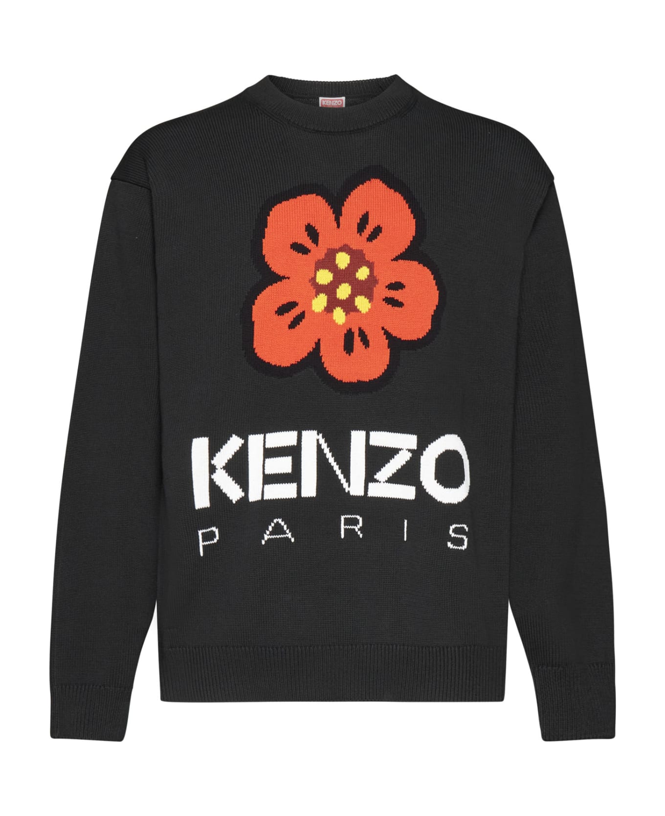 Kenzo Long Sleeve Crew-neck Sweater - Black
