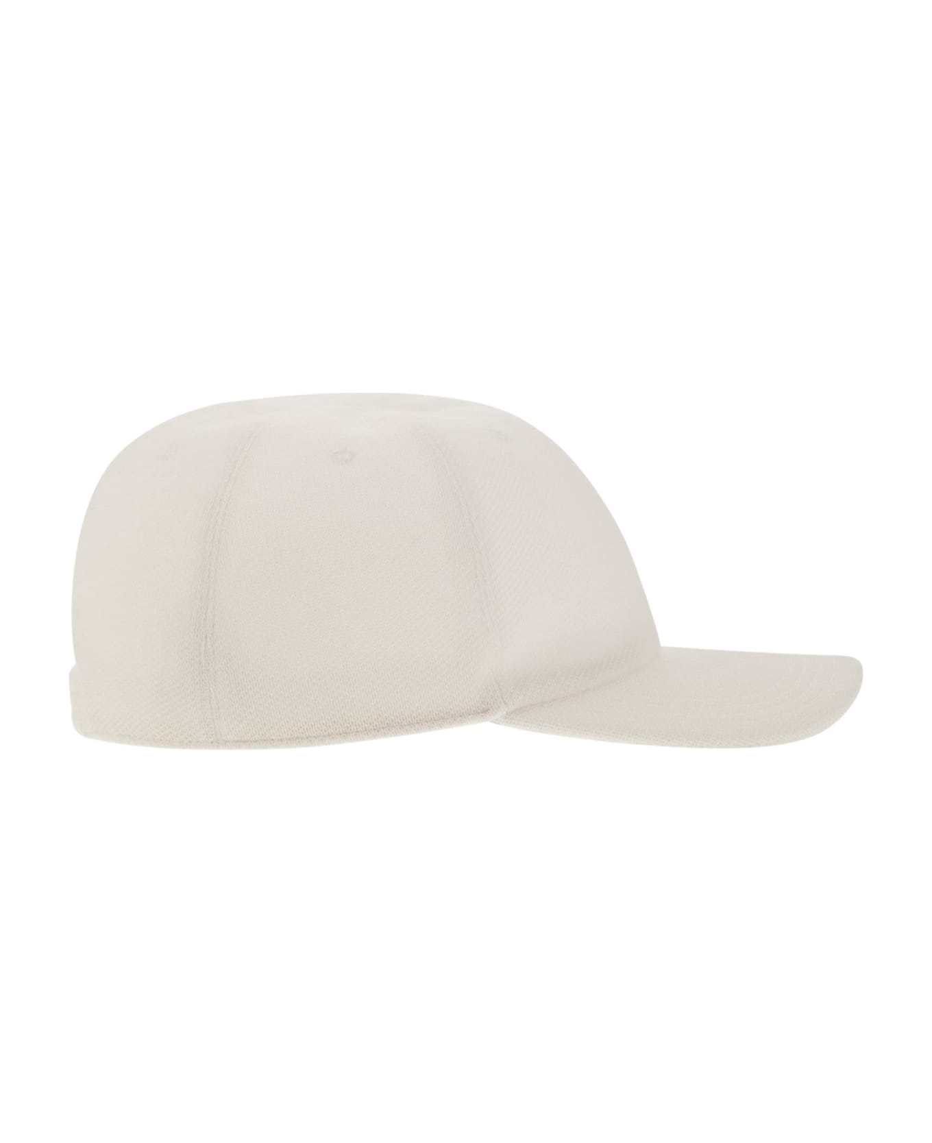Kiton Cotton Baseball Cap - White 帽子