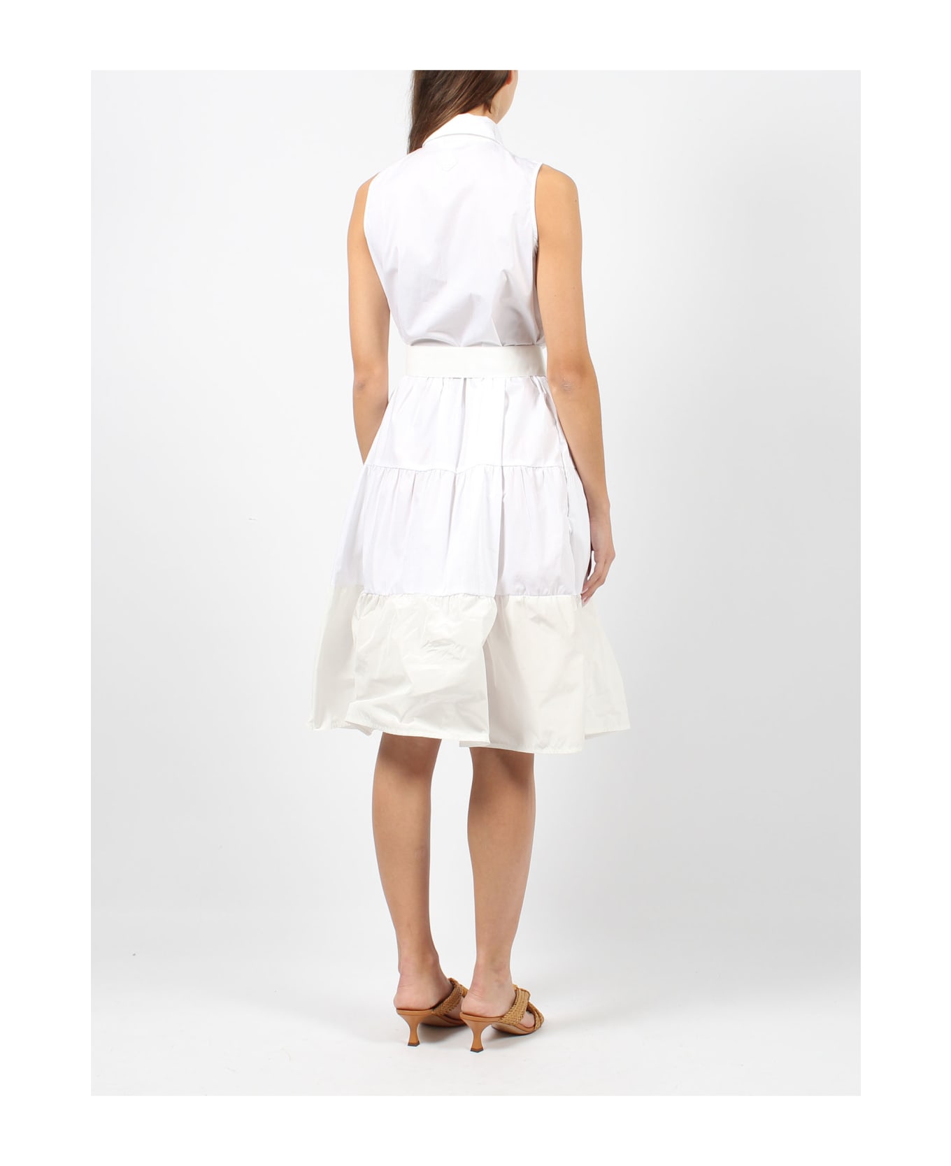 Herno Cotton Sleeveless Dress - White