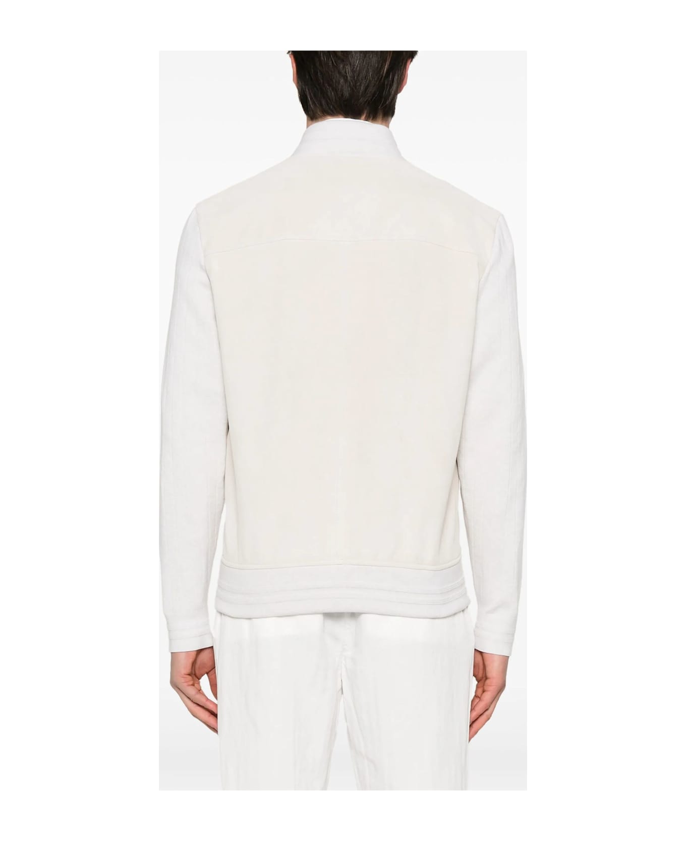 Eleventy Beige Sharkskin Jacket - Beige