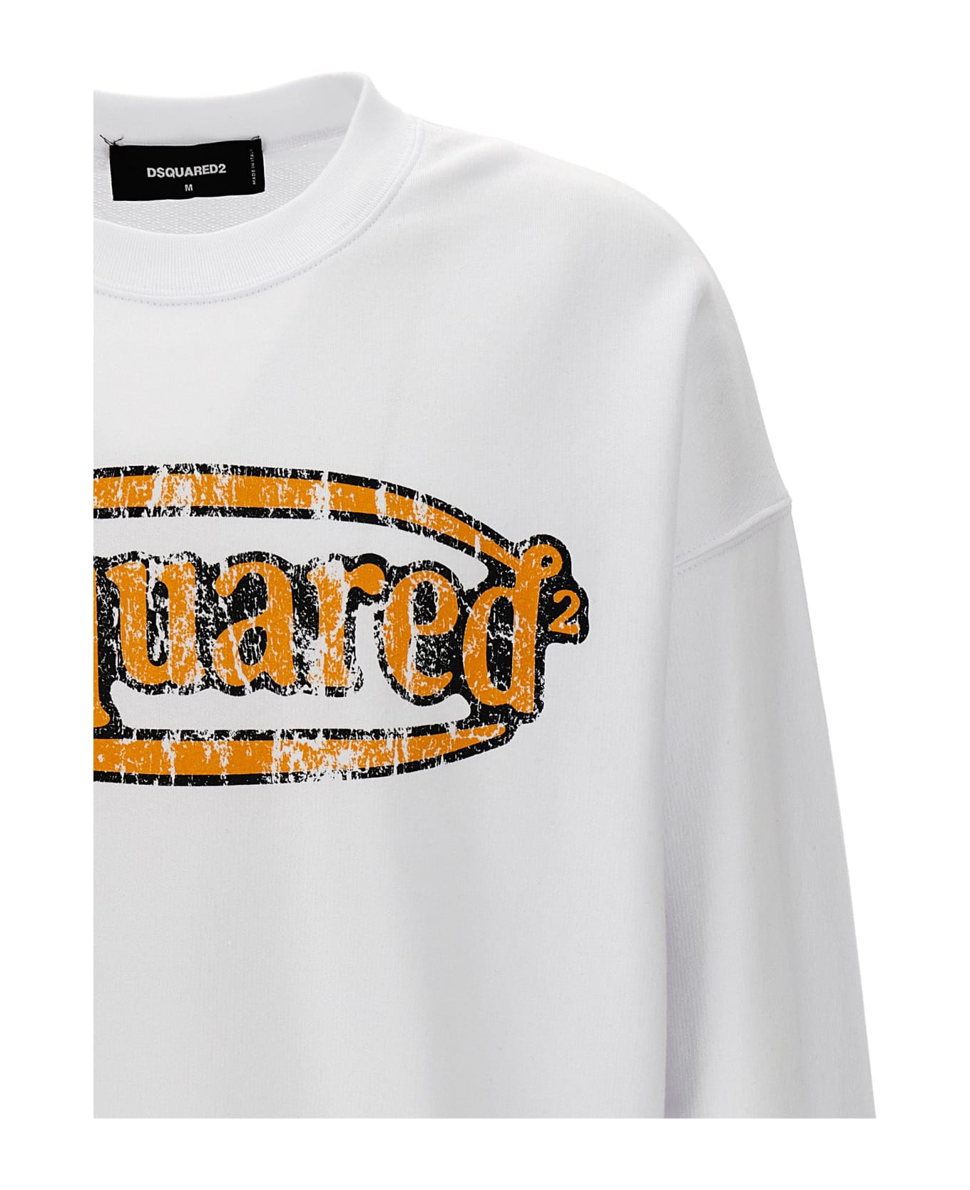 Dsquared2 Cotton Sweatshirt - Bianco