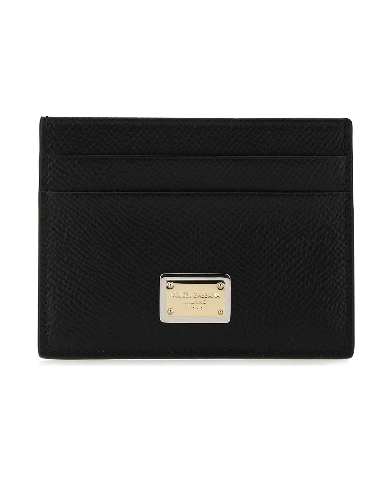Dolce 
Gabbana Black Leather Card Holder - 80999