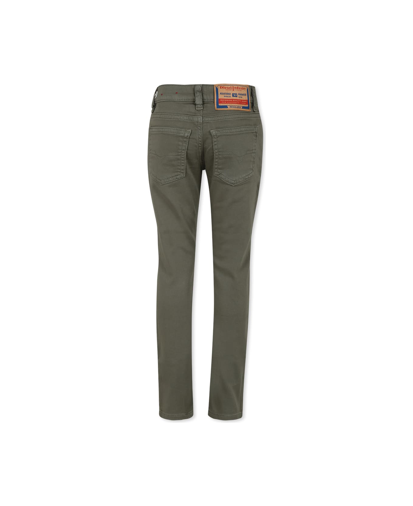 Diesel Green Trousers For Boy With Logo - Green