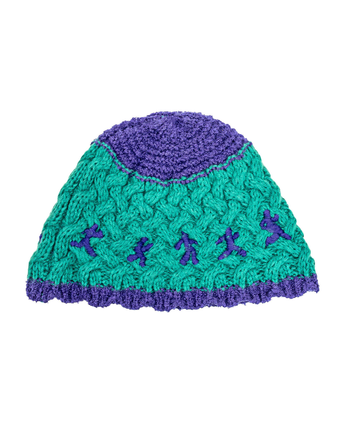 Kidsuper Crocheted Hat - GREEN/BLUE