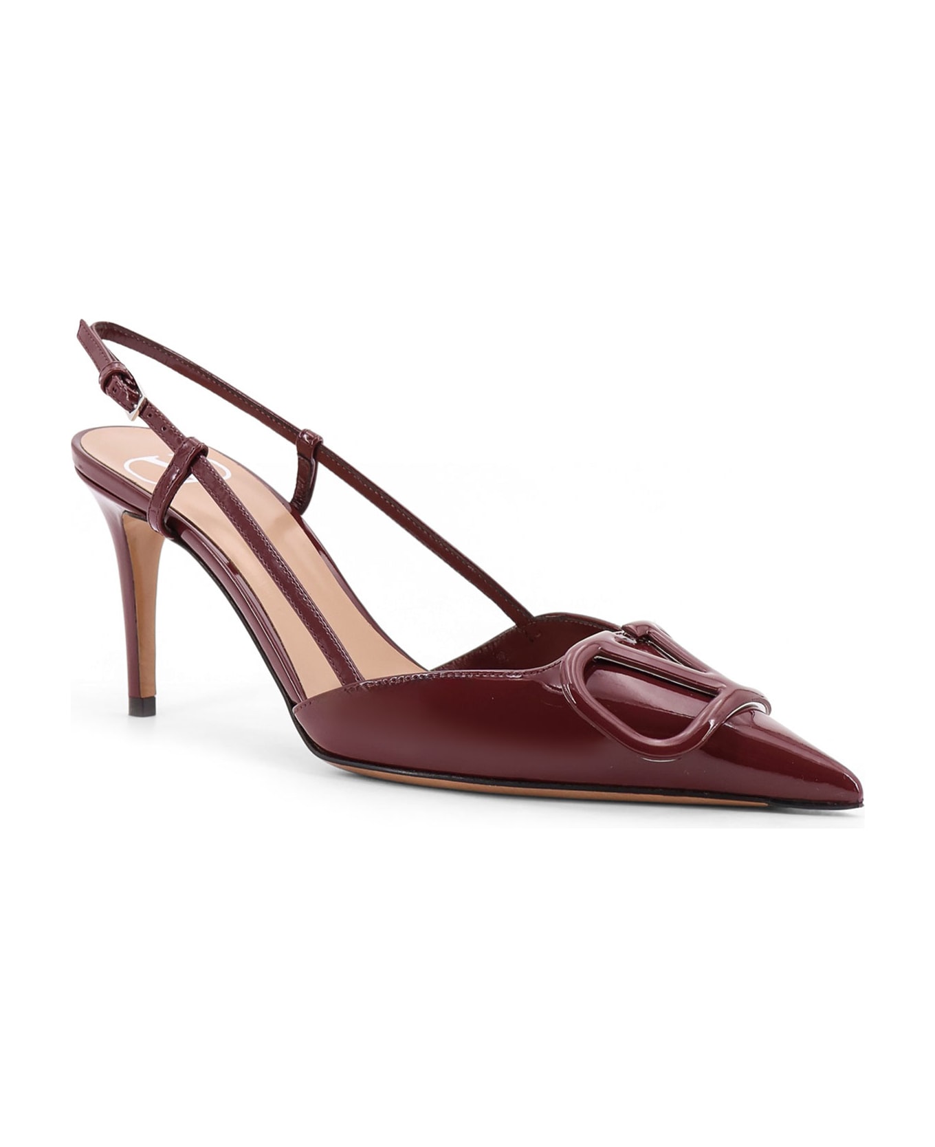 Valentino Garavani Patent Leather Slingback Pumps - ROSEWOOD