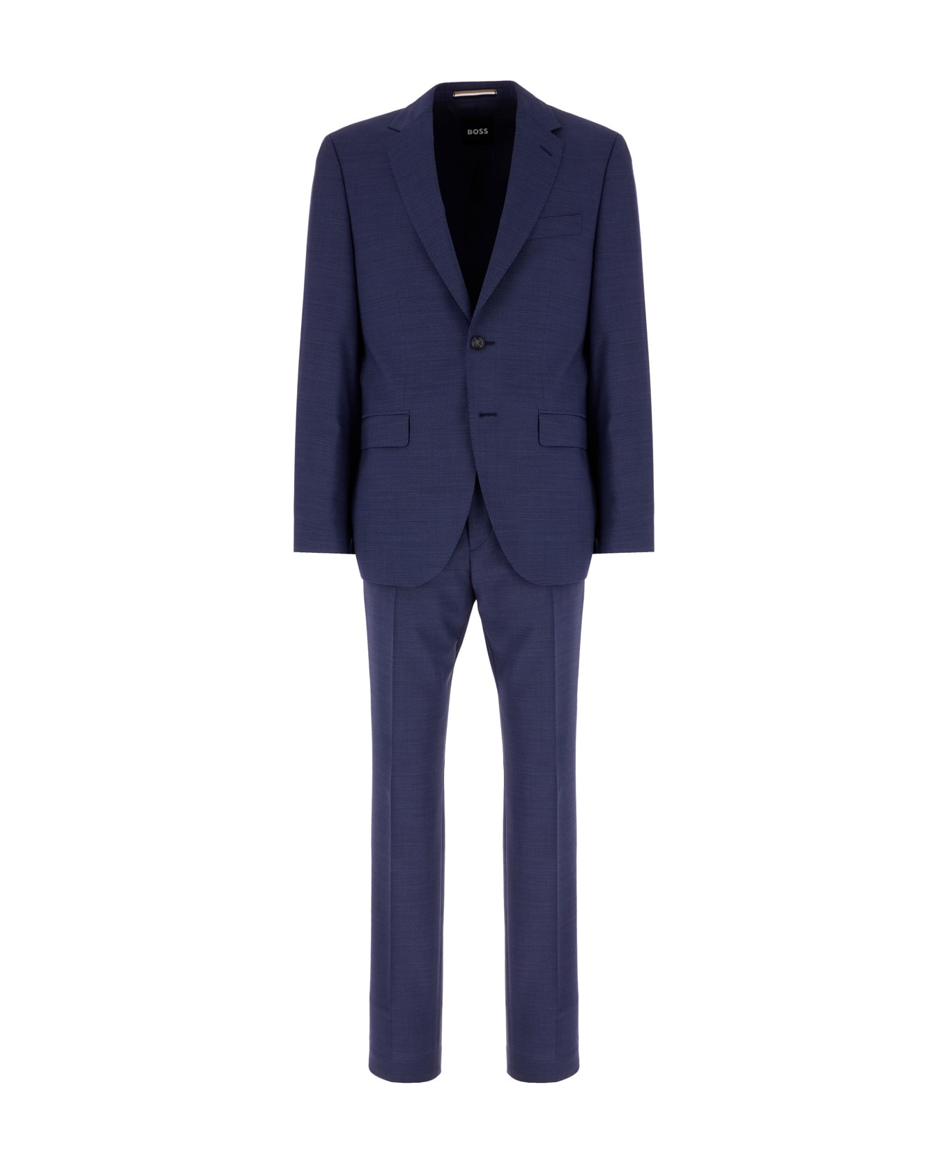 Hugo Boss Embroidered Wool Suit - BLUE