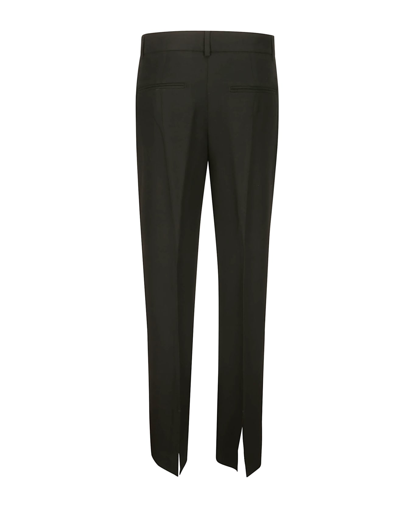Totême Relaxed Straight Trousers - BLACK