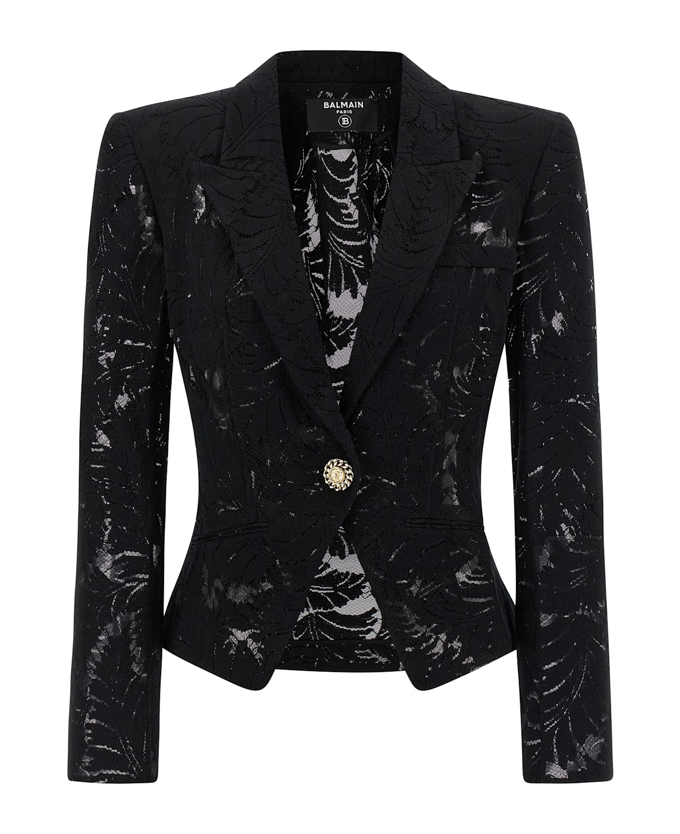 Balmain Lace Blazer - Black  