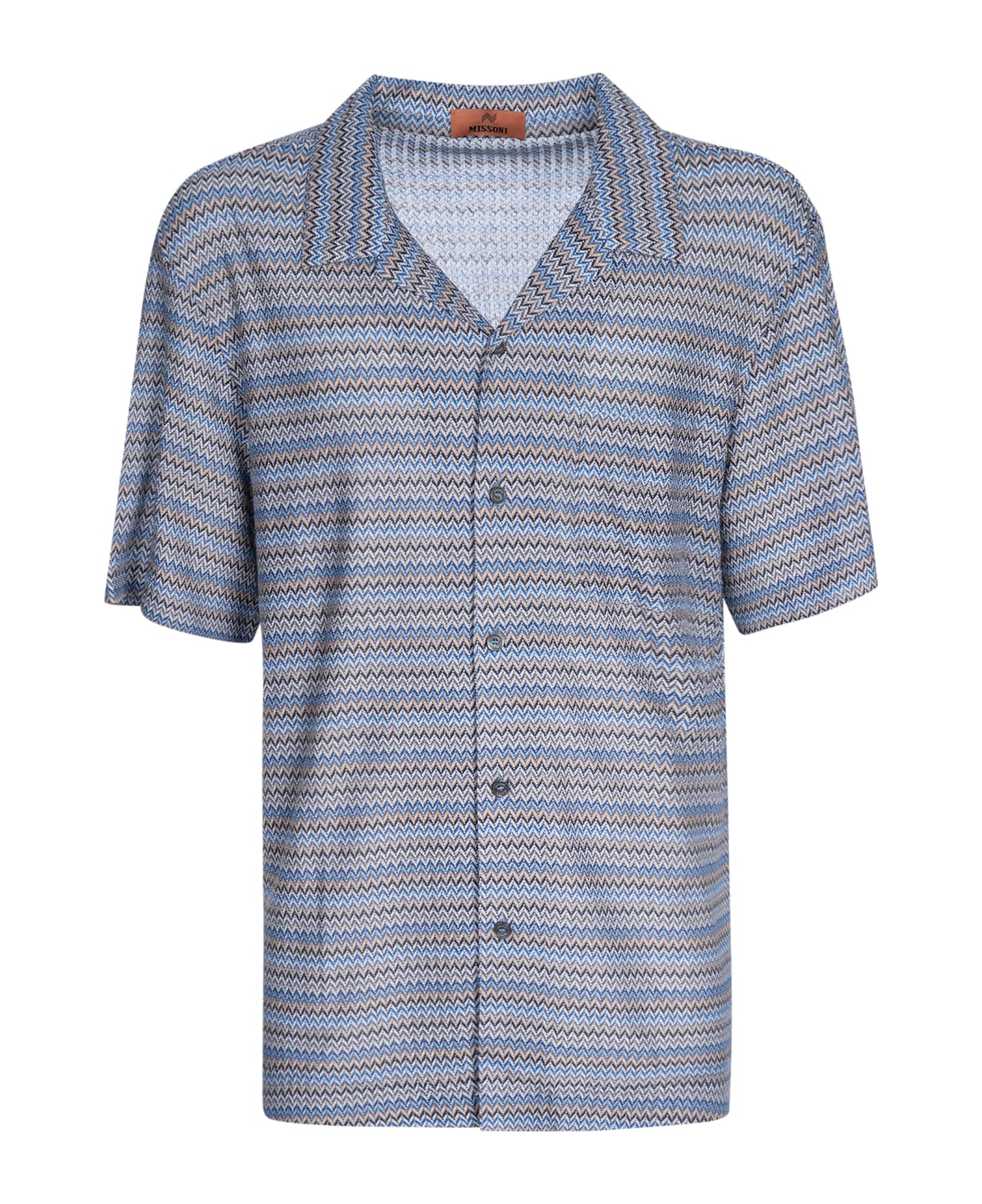 Missoni Buttoned Short-sleeved Shirt - Blue