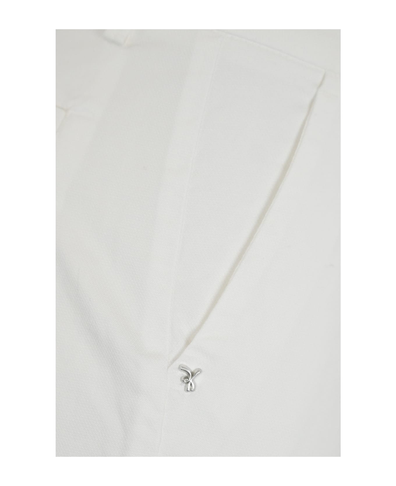 Re-HasH Gloria Capri Chino Trousers - Bianco