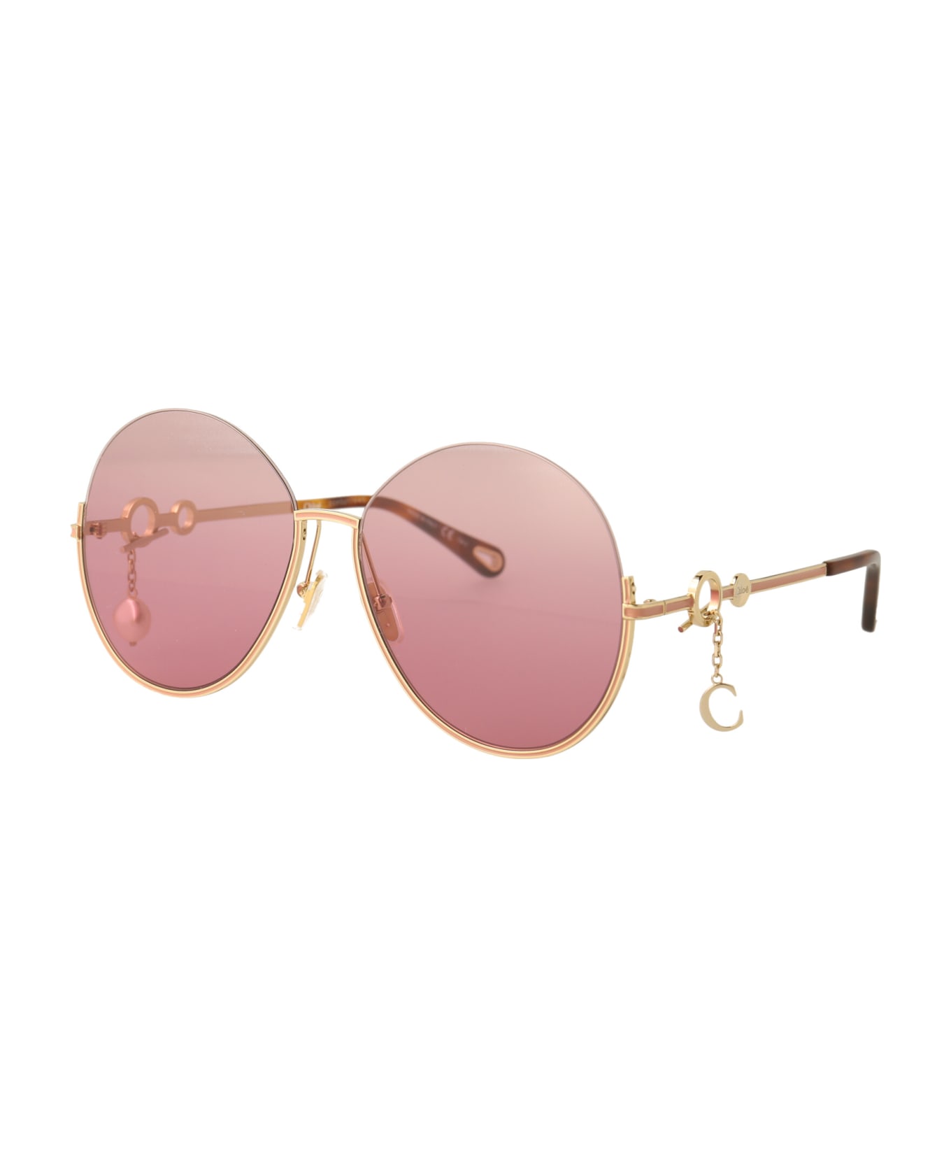 Chloé Eyewear Ch0067s Sunglasses - 004 GOLD GOLD PINK
