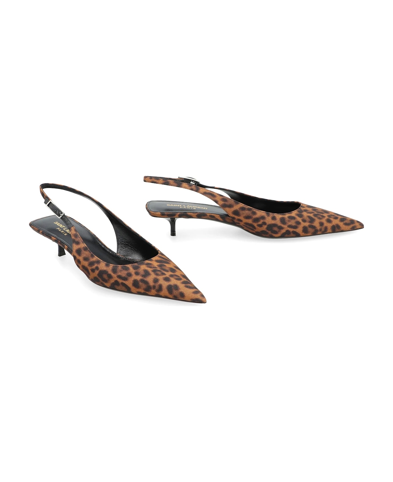 Saint Laurent Cherish Slingback Pumps - Brown