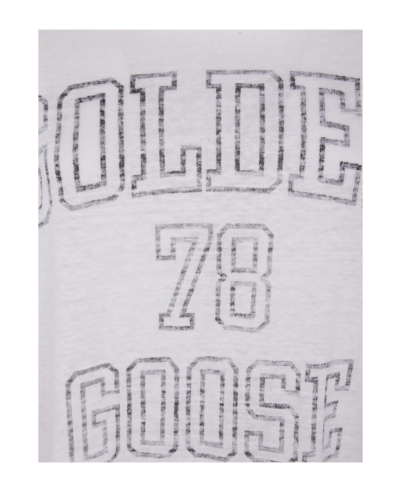 Golden Goose Linen T-shirt - Heritage White Black