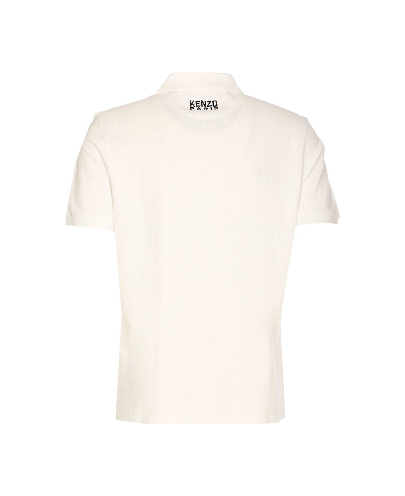 Kenzo Happy Tiger Embroidered Polo - WHITE