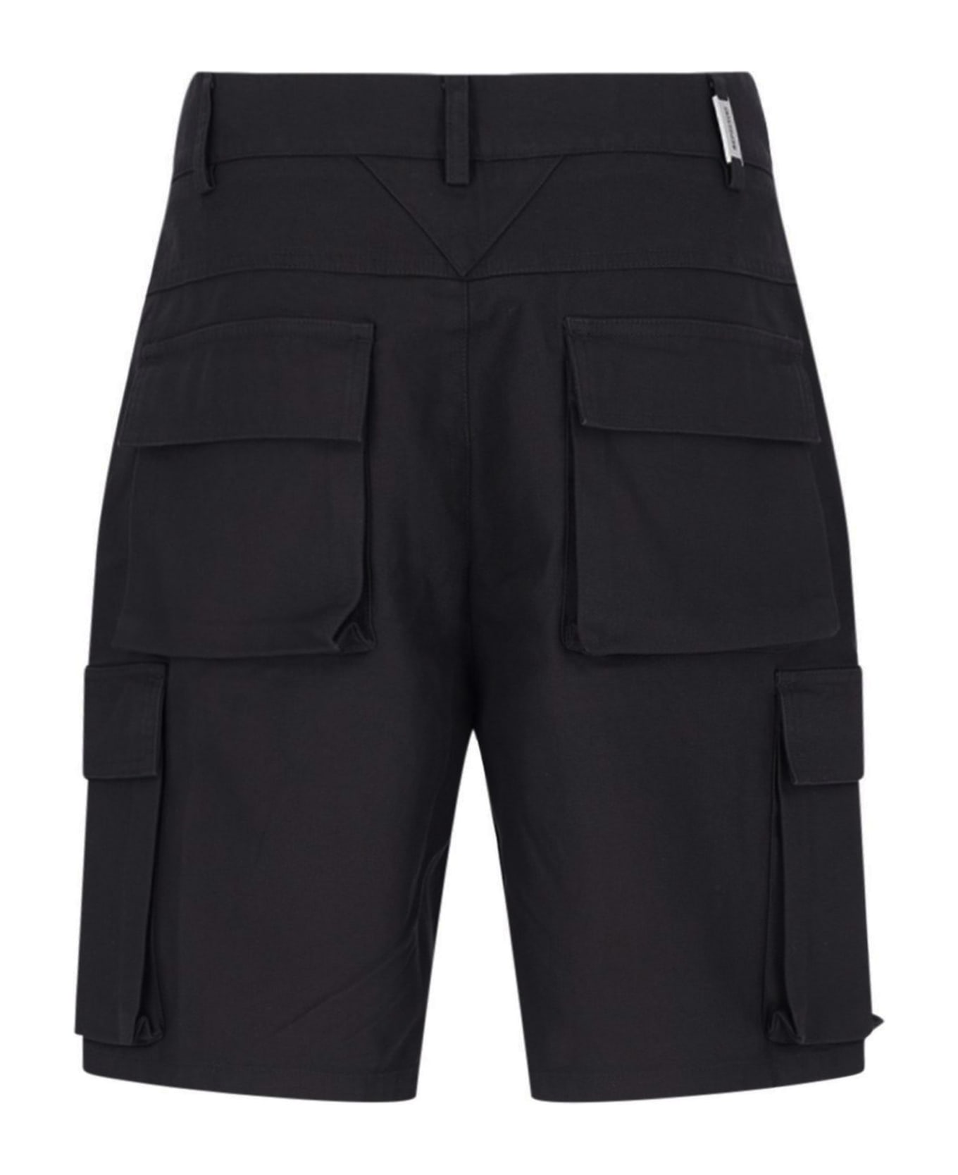 REPRESENT Black Cotton Cargo Shorts - BLACK ショートパンツ