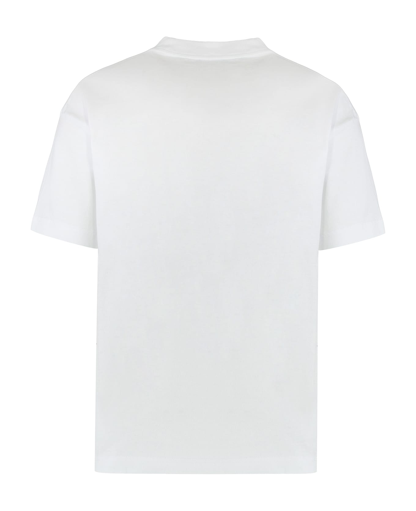 Palm Angels Round Neck T-shirt In Cotton - White